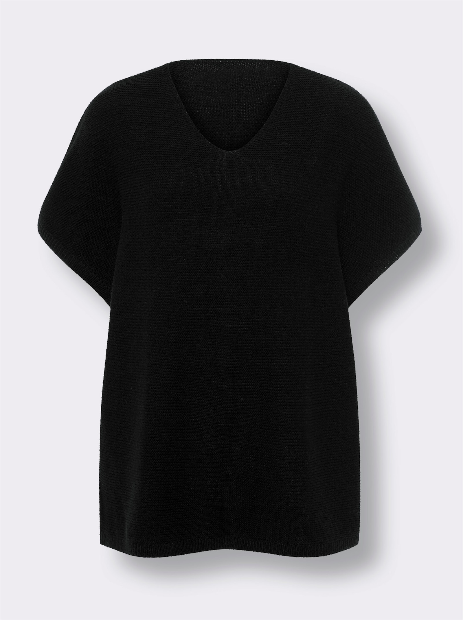 heine Longpullunder im Linksstrick - schwarz