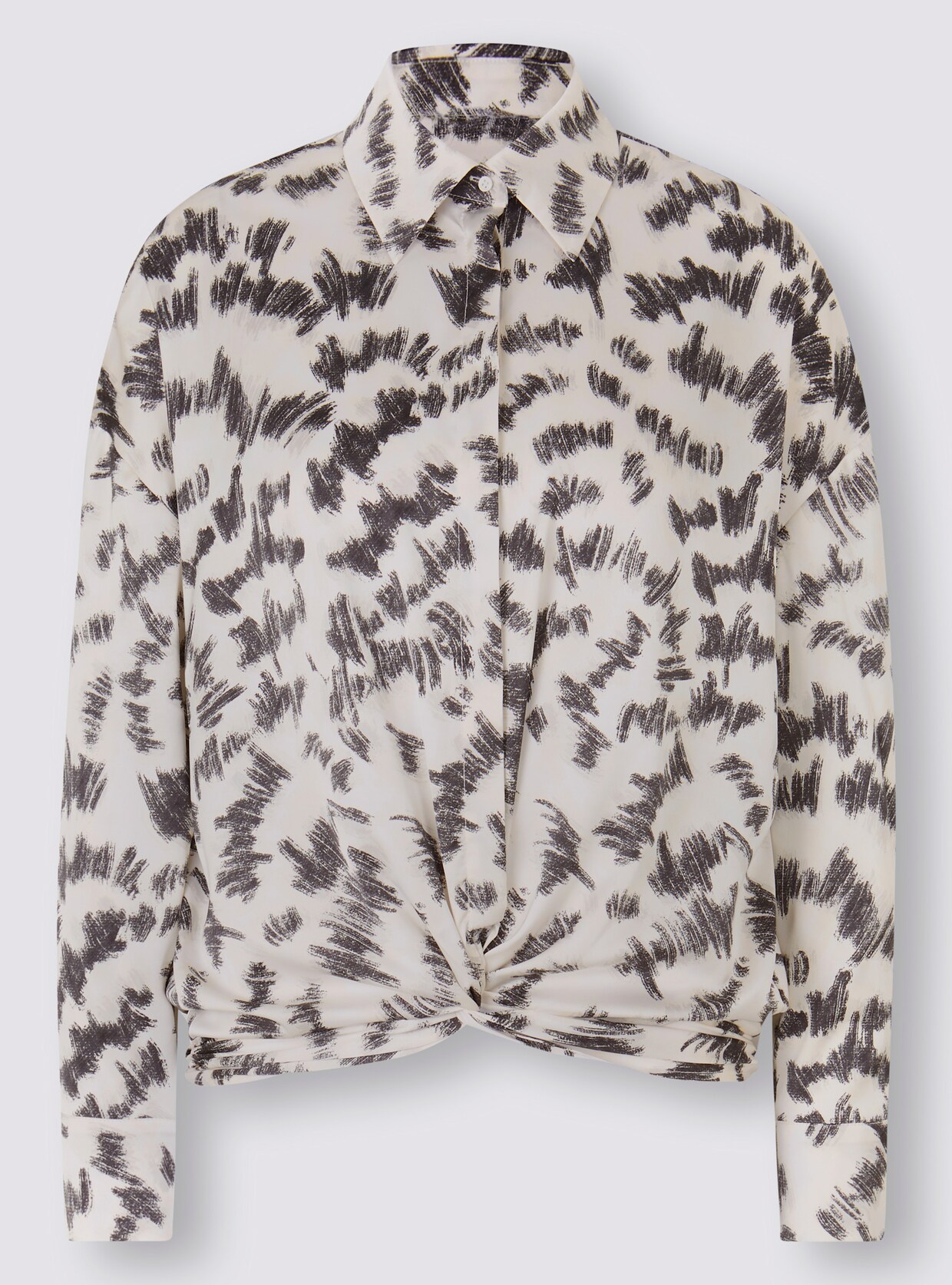 heine Blouse met print - ecru/lichtgrijs bedrukt