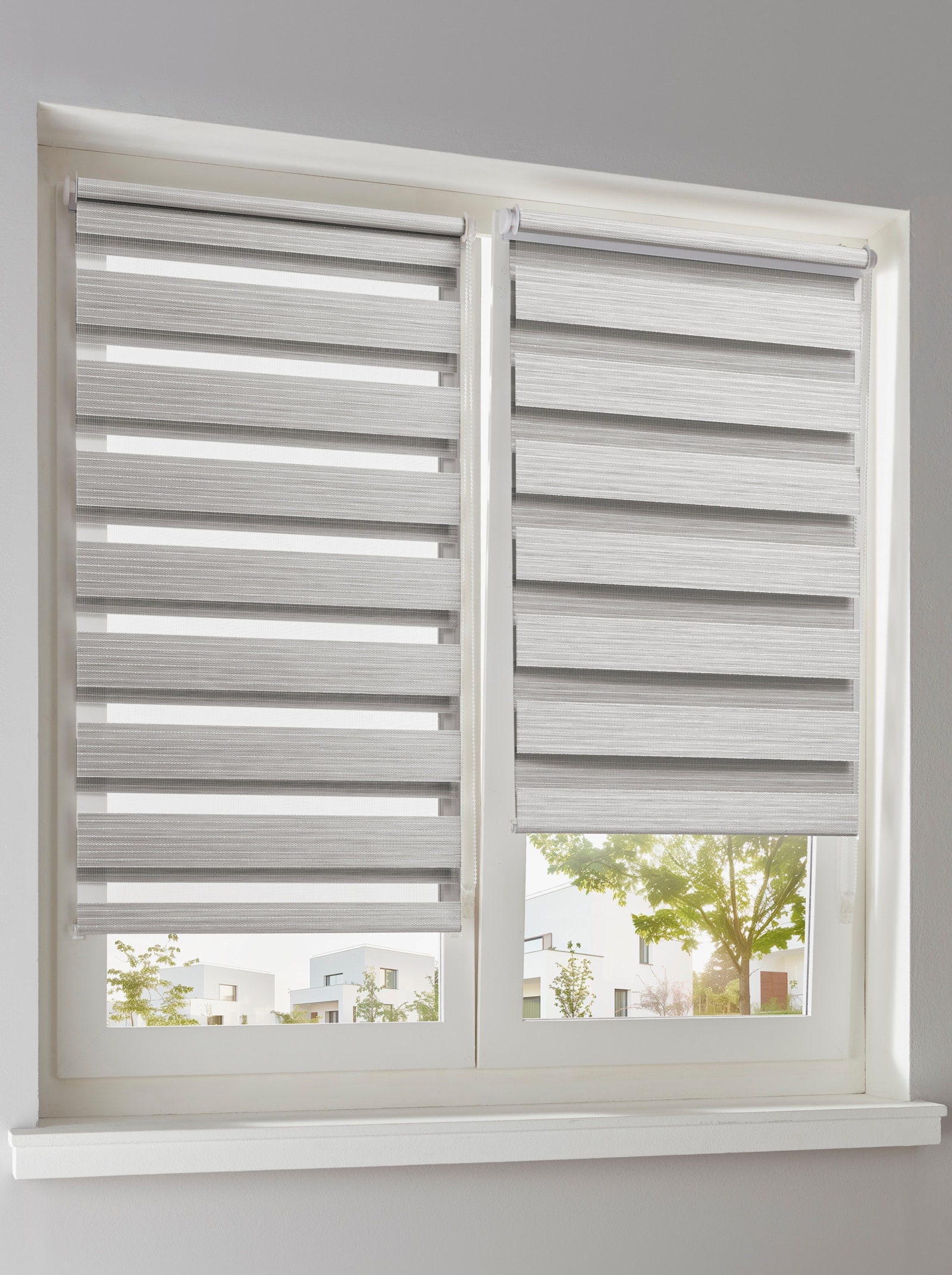 heine home Doppelrollo - grau-silberfarben