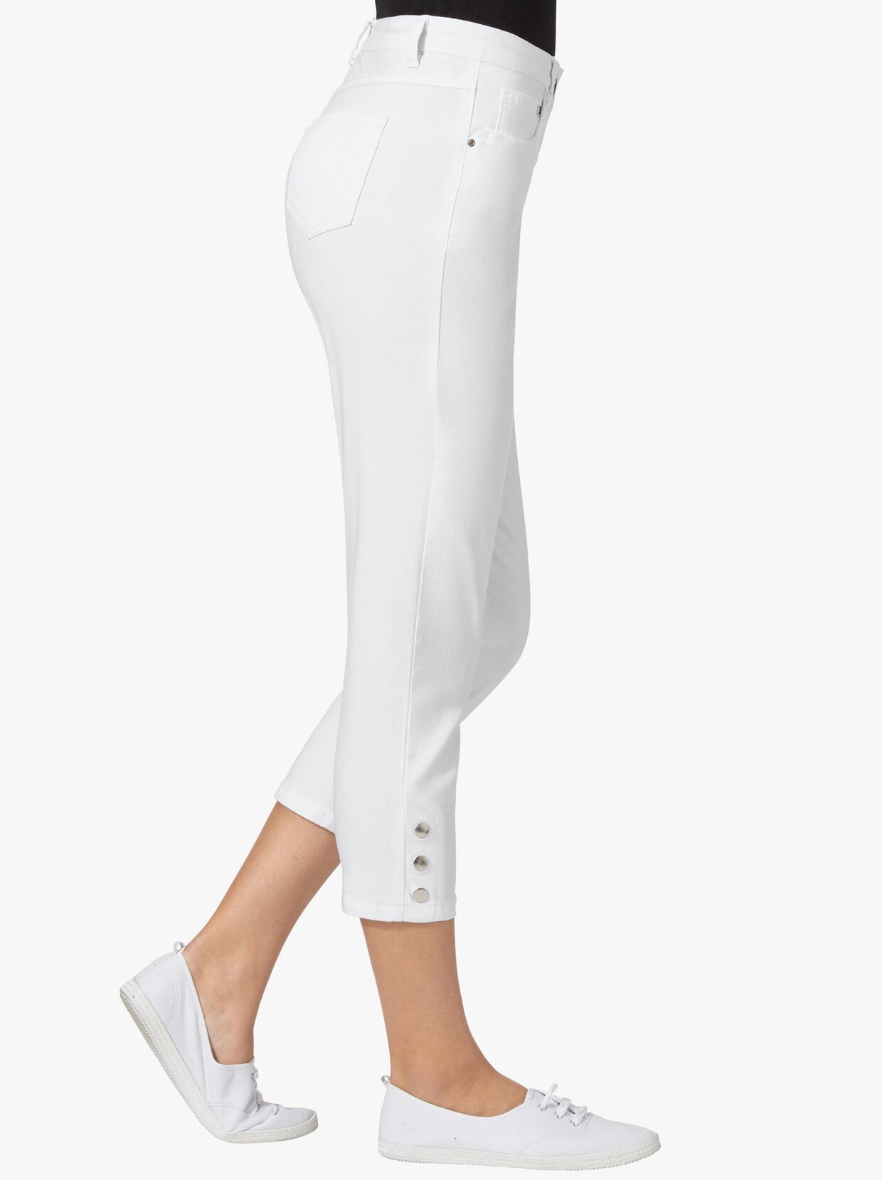 Elastické nohavice - biela