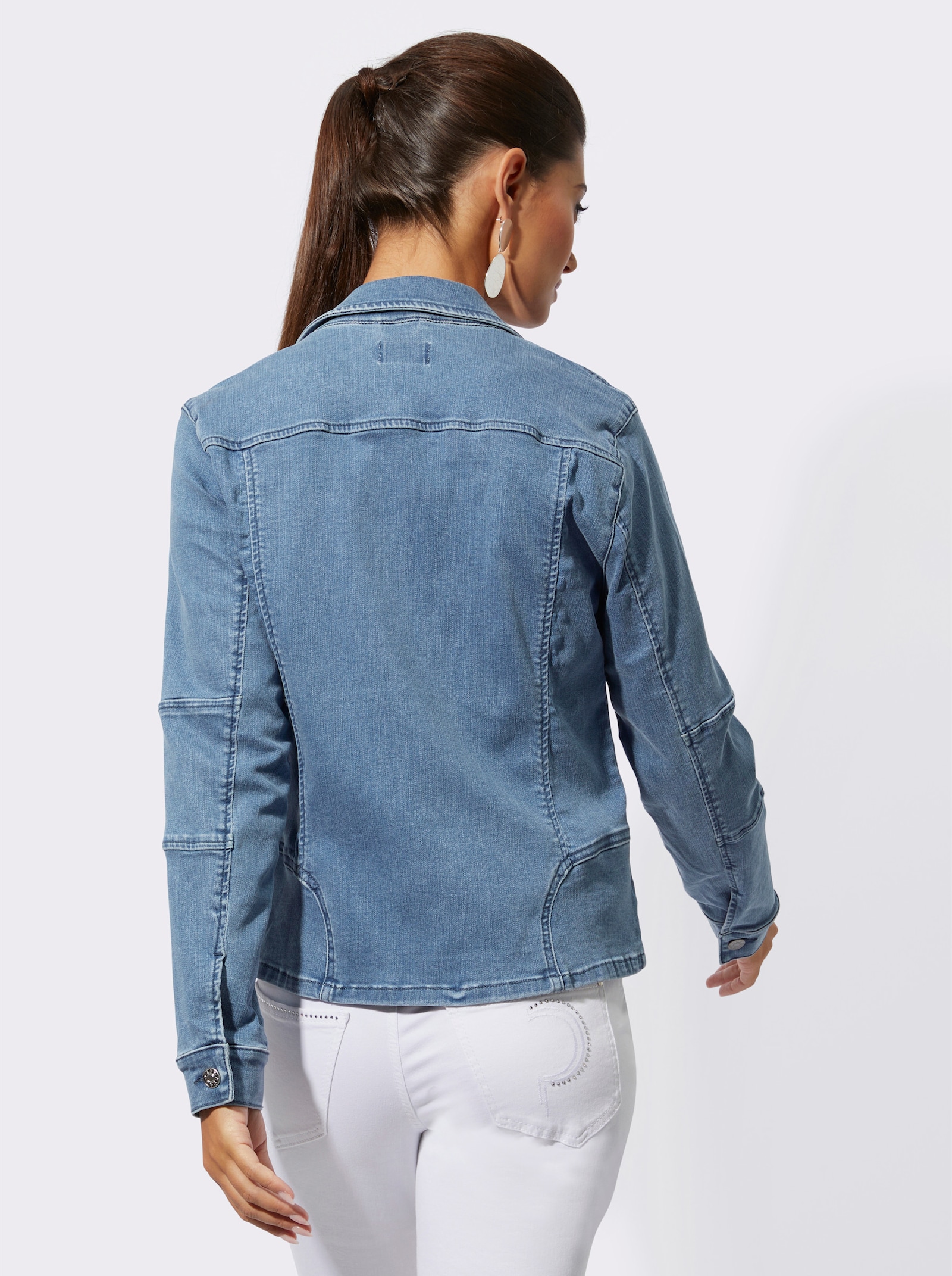 Jeansjacke in formstabiler Premium-Qualität - blue-bleached