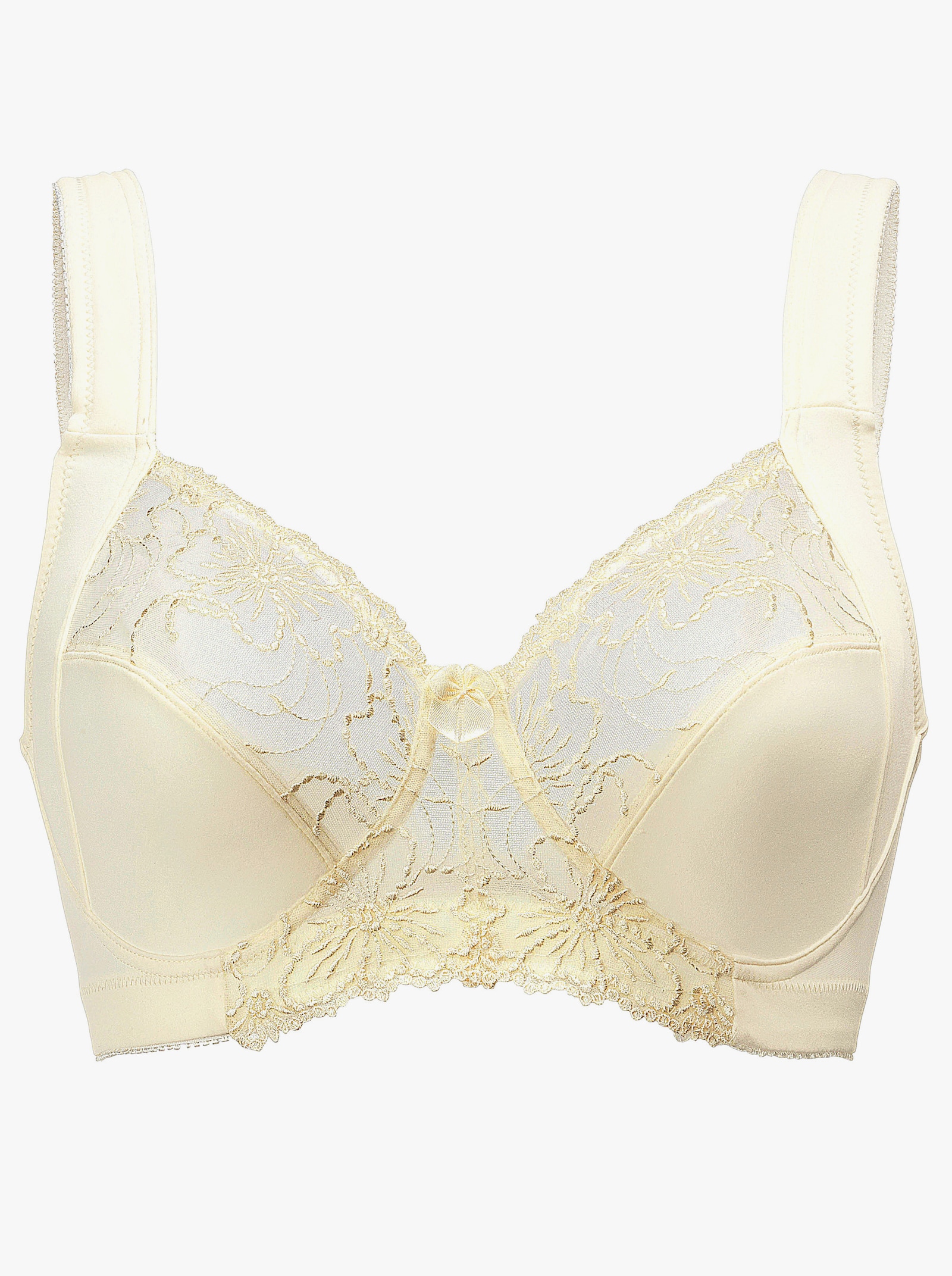 wäschepur BH ohne Bügel mit Tüllspitze - champagner