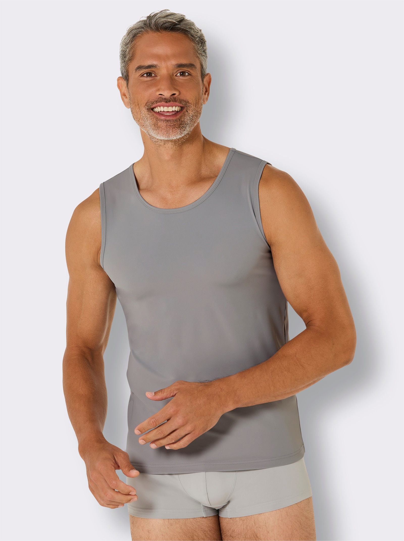 wäschepur men Shirt - steingrau