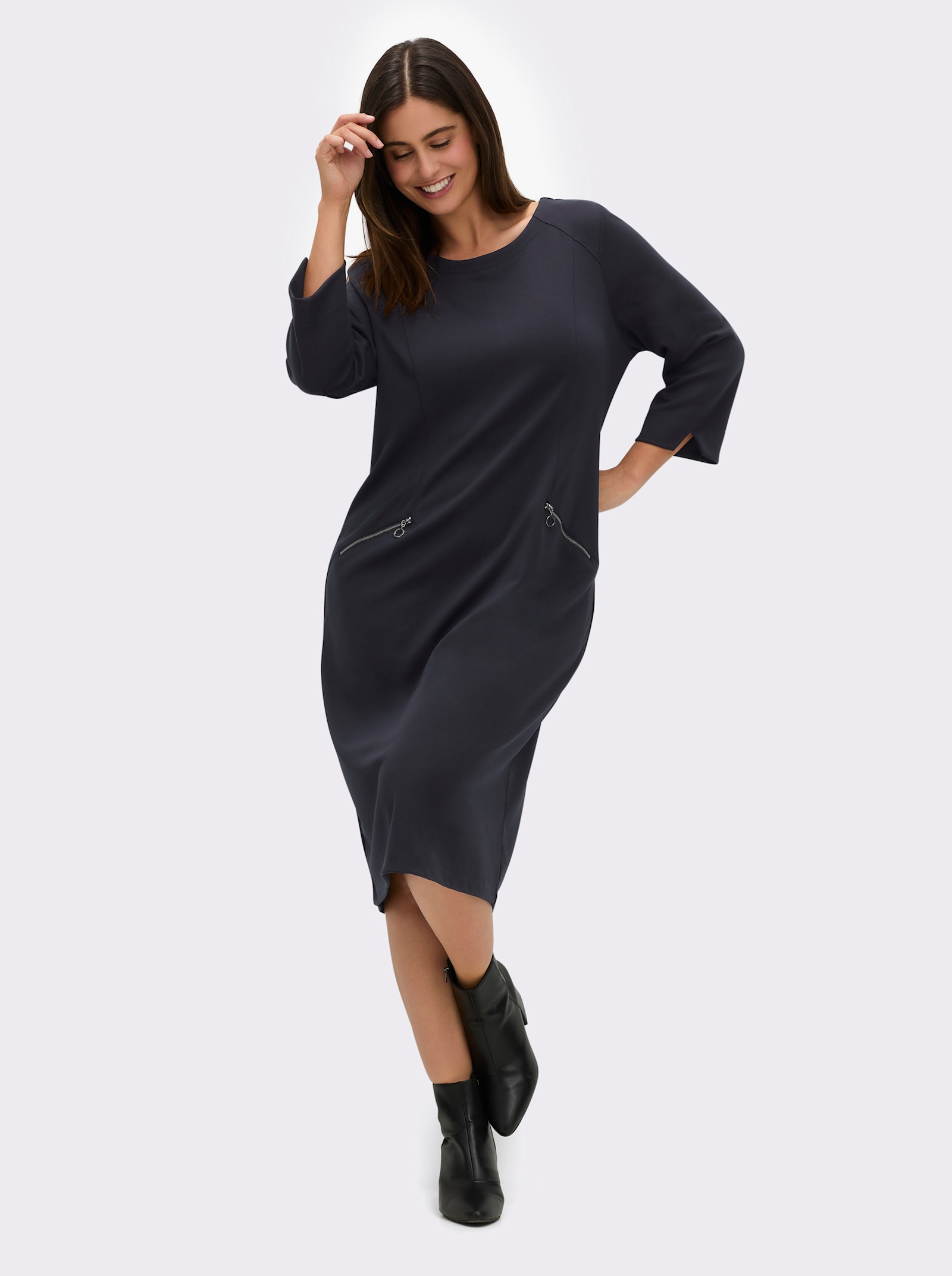 sheego Etuikleid in Milano-Qualität - tiefblau