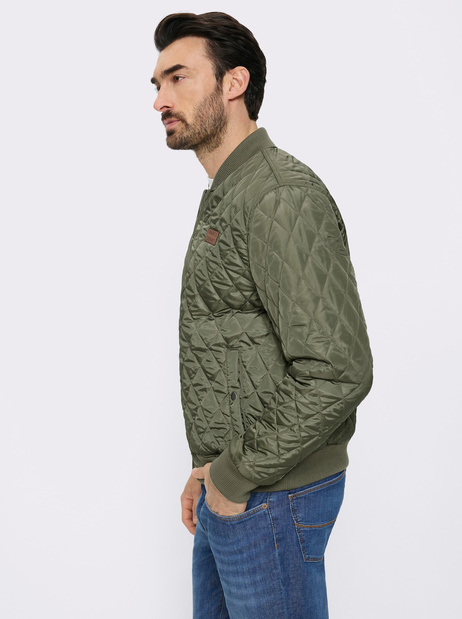 Marco Donati Steppjacke mit Rautensteppung - khaki