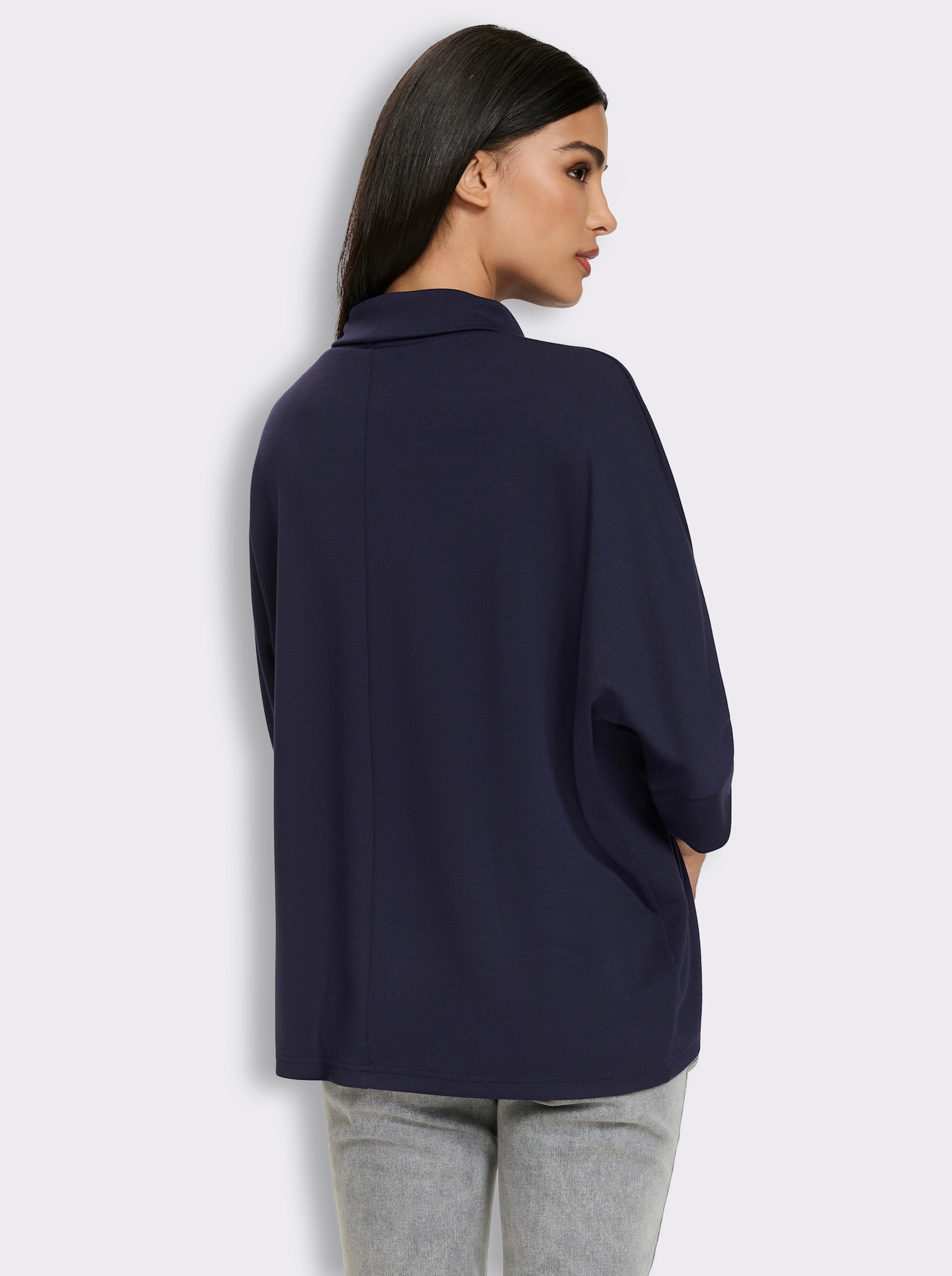 heine Sweatshirt mit Fledremausärmeln - marine