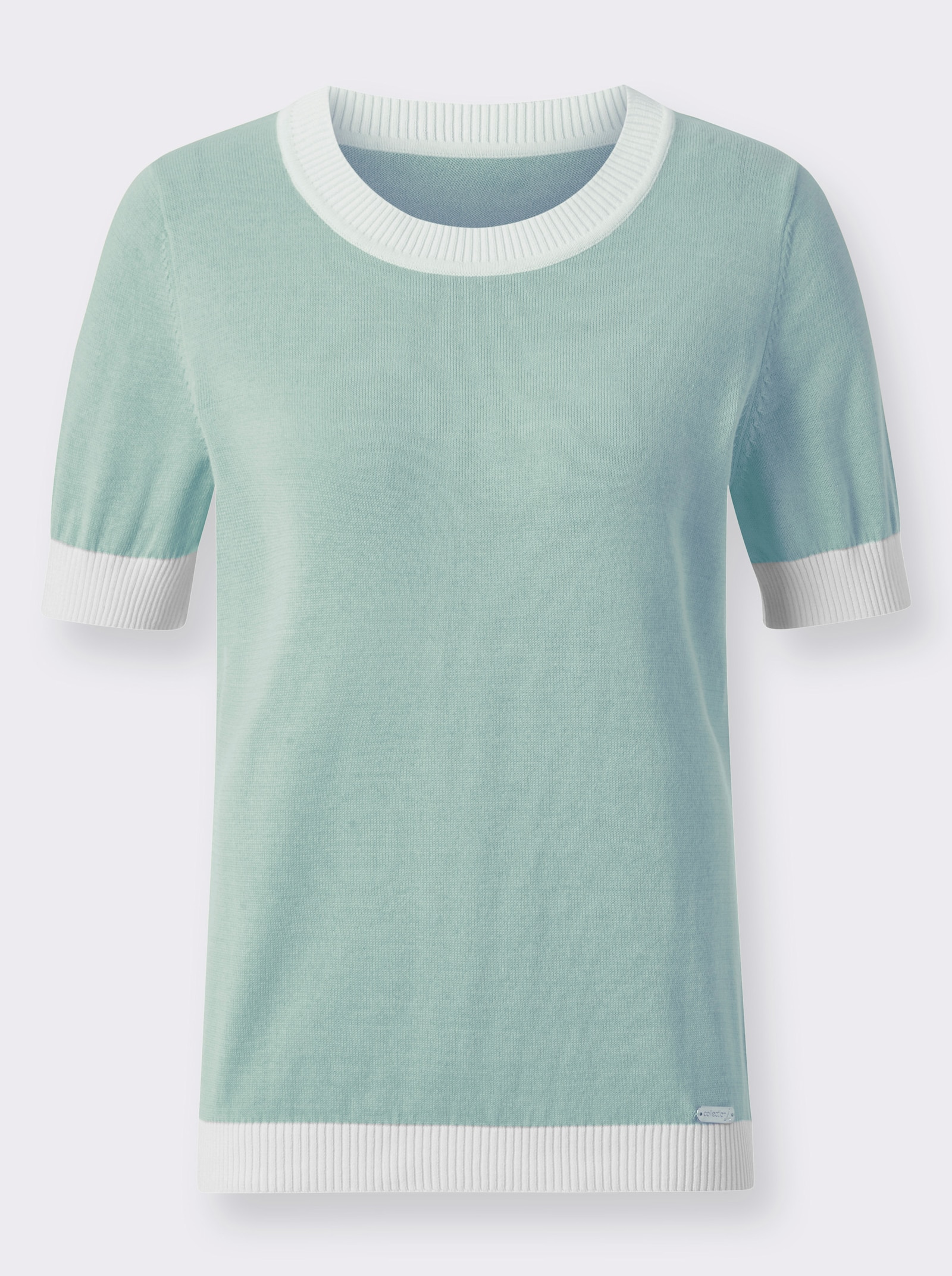 Twin-Set aus reiner Baumwolle - kalkmint