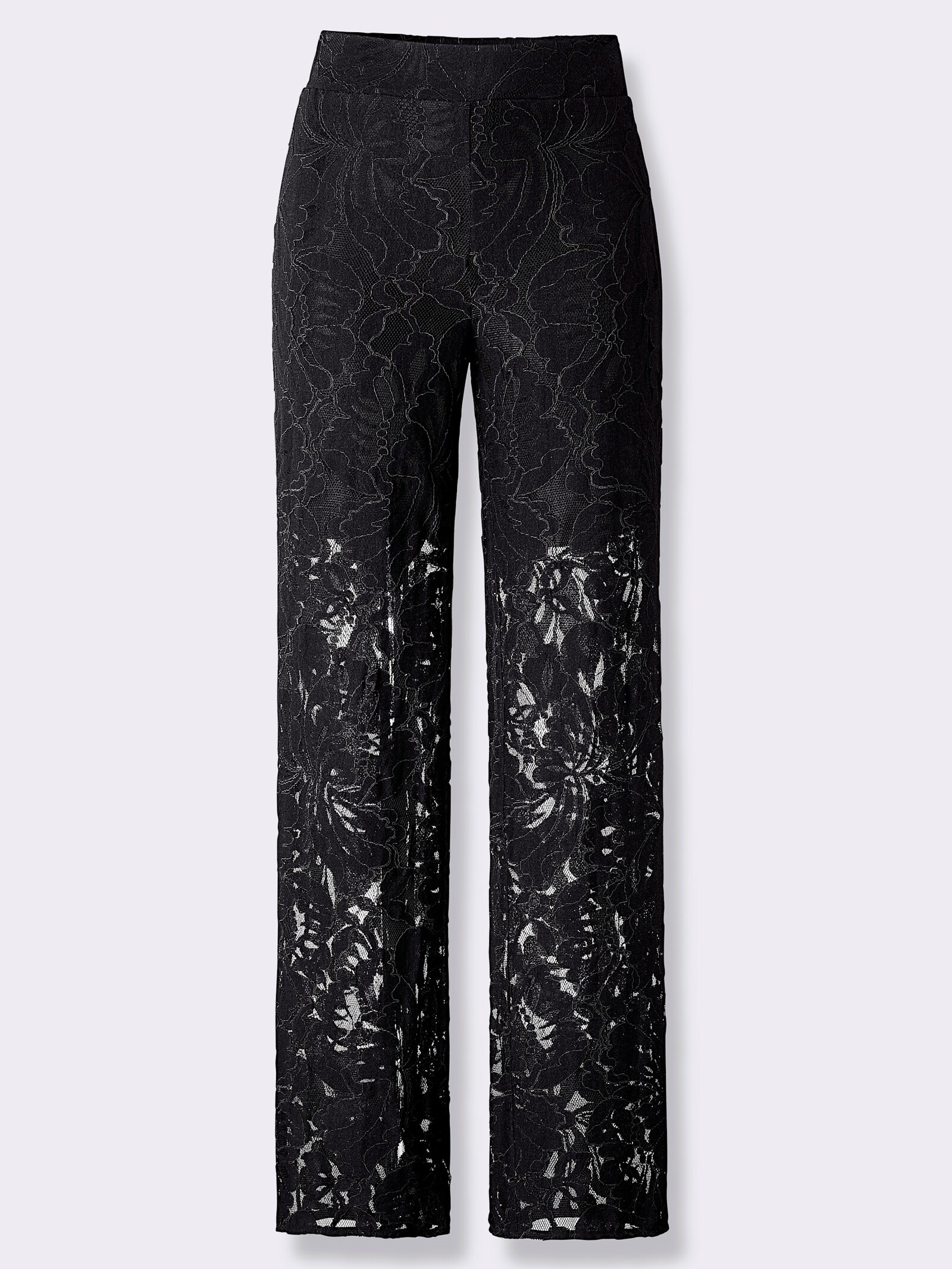 heine Palazzohose aus hochwertiger Spitze - schwarz