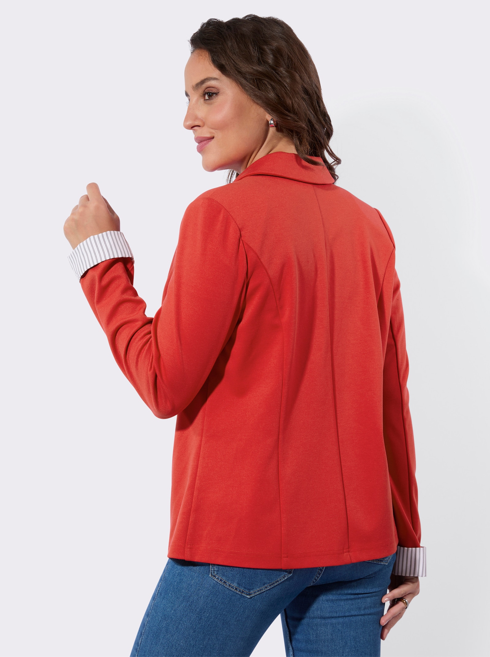 Jerseyblazer in Interlock Qualität - erdbeere