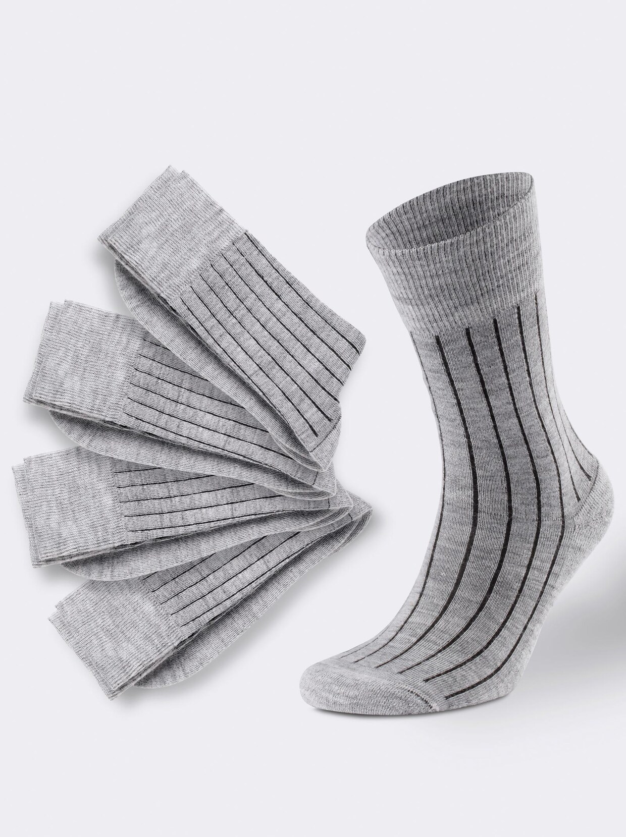 wäschepur Herren-Socken - grau-meliert