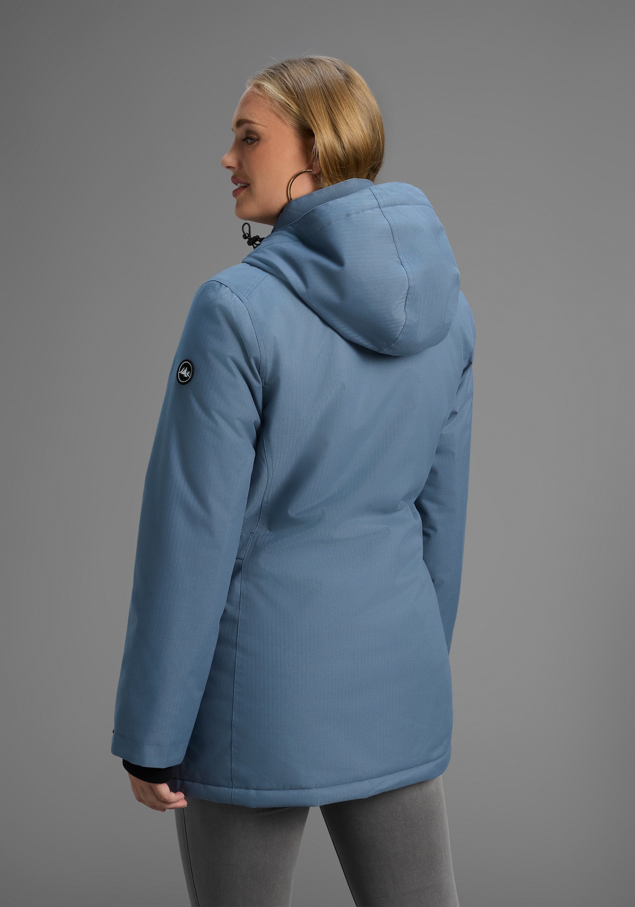 Funktionsparka - grau-blau