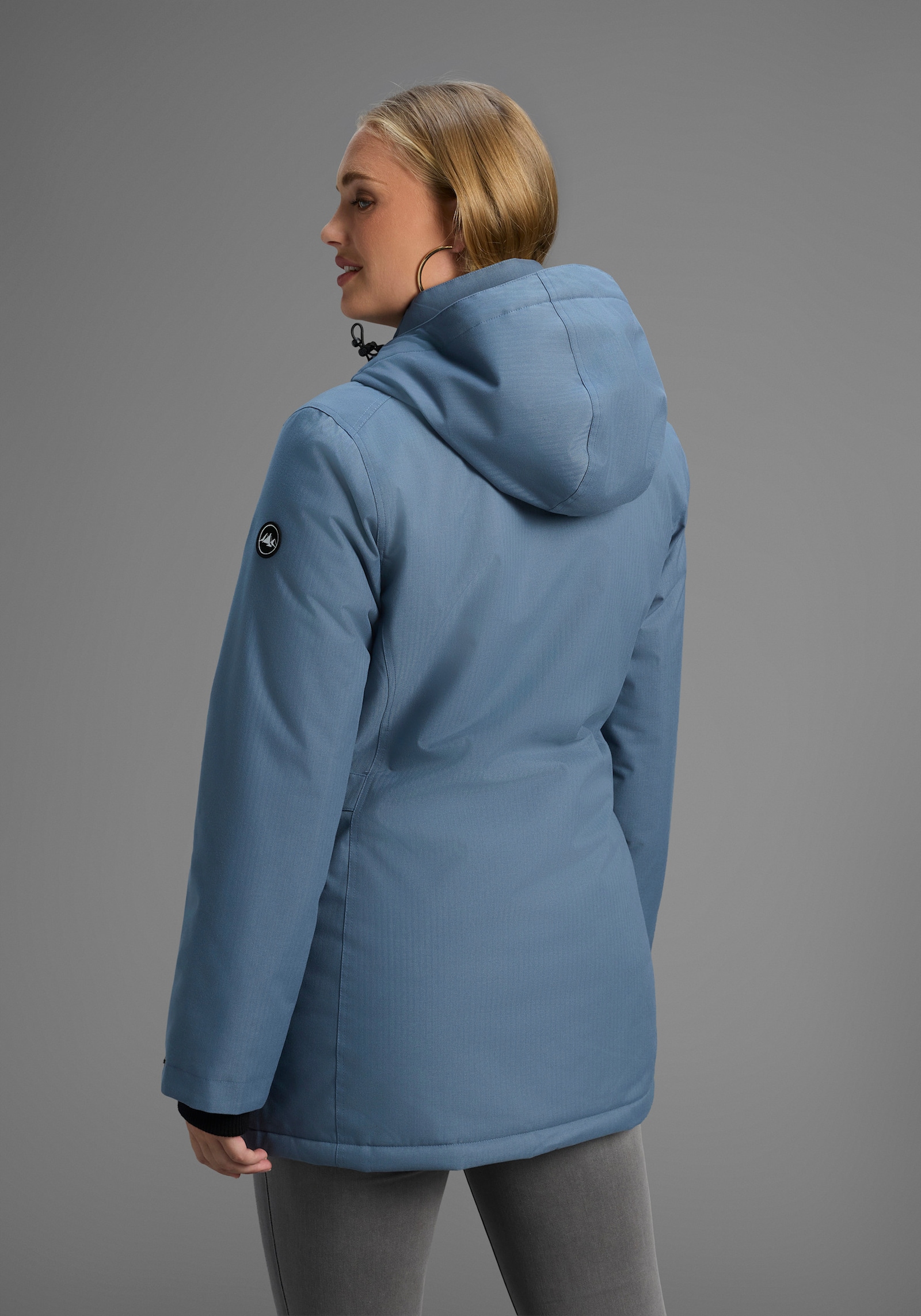 Polarino Funktionsparka - grau-blau