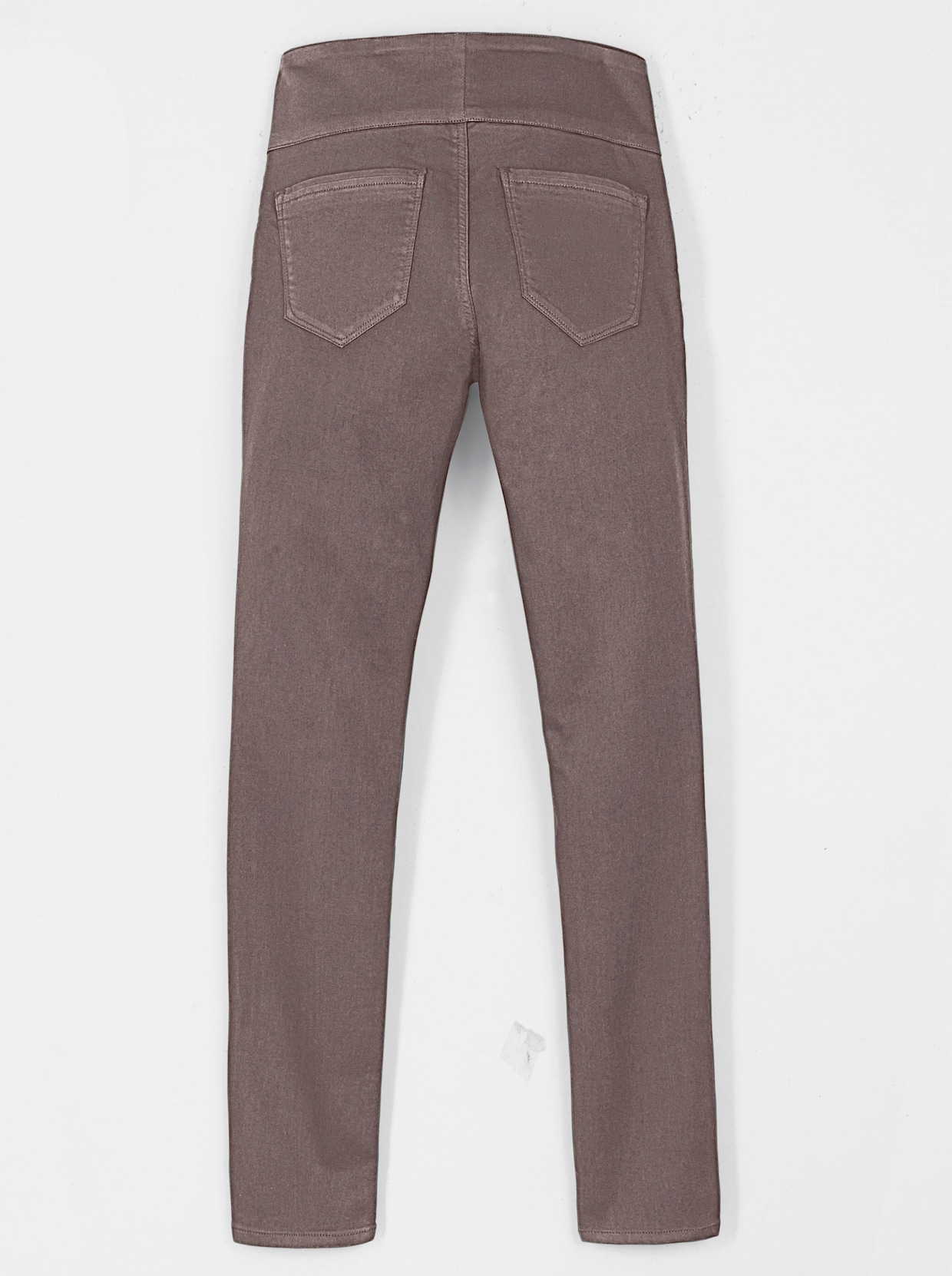 Comfortbroek met hoge comfortband - donkertaupe
