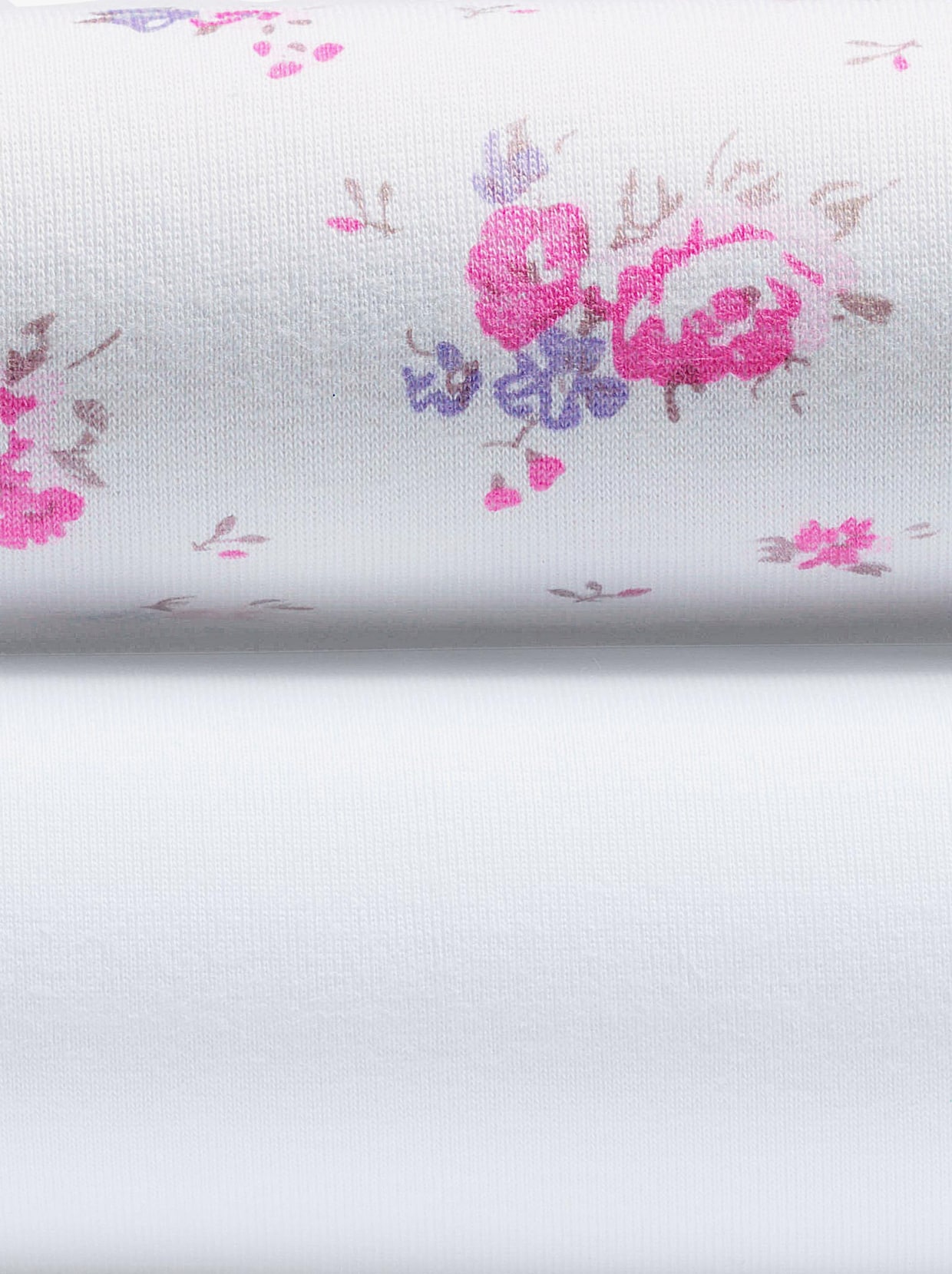 wäschepur Nohavičky so zvýšeným pásom - 5x ružové s potlačou + 5x biely-UNI