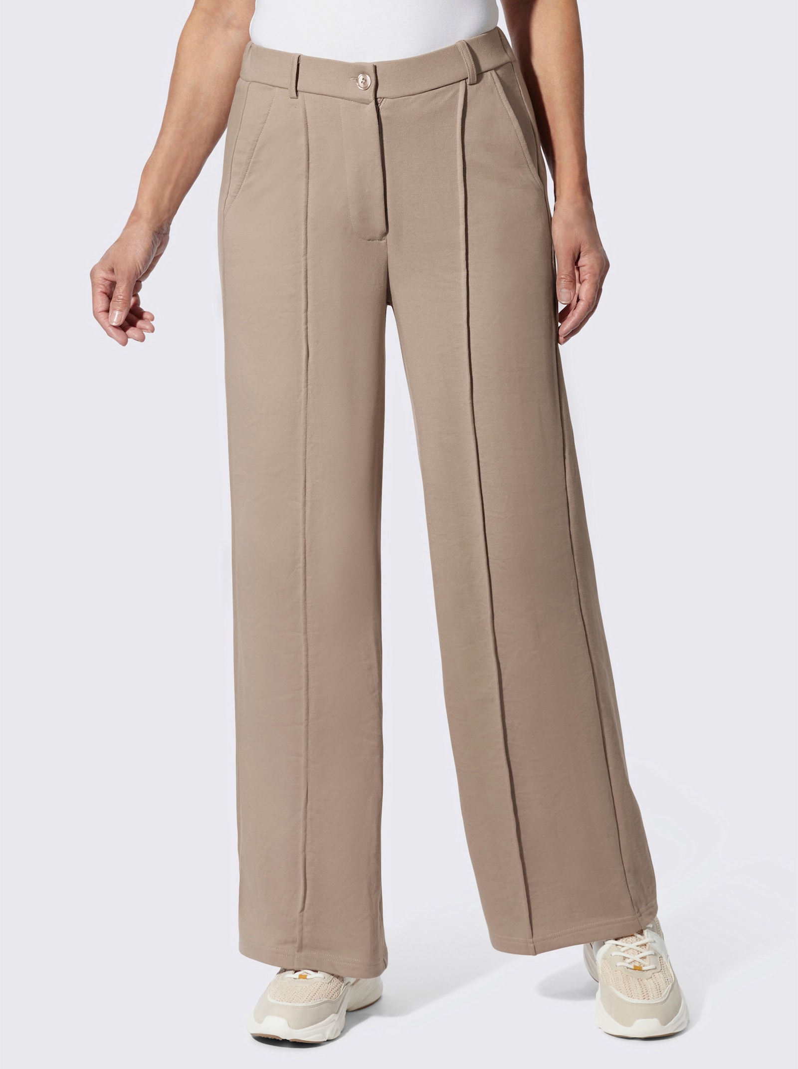 Sweathose in weiter Form - sesam