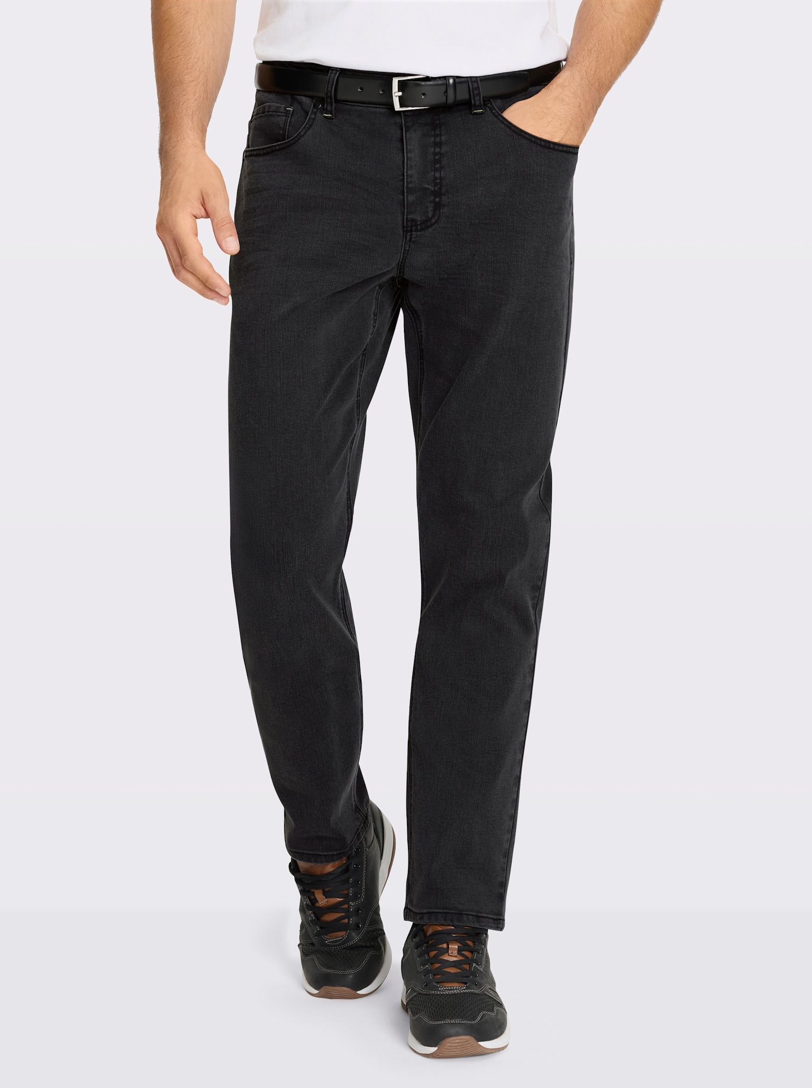 Marco Donati 5-Pocket-Jeans mit Crinkle-Effekten - graphit-denim