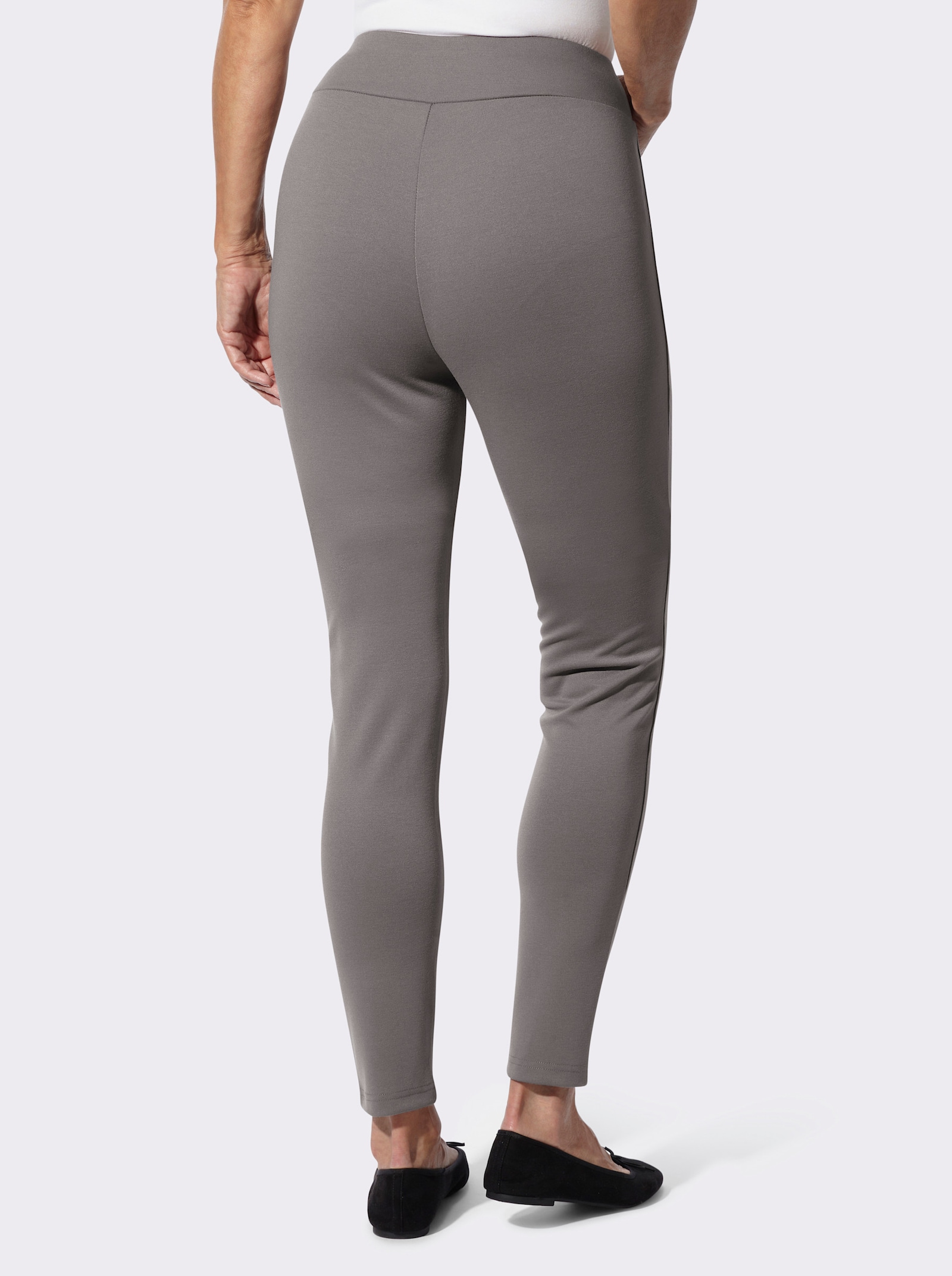 Freizeithose mit Biesenverzierung - grau