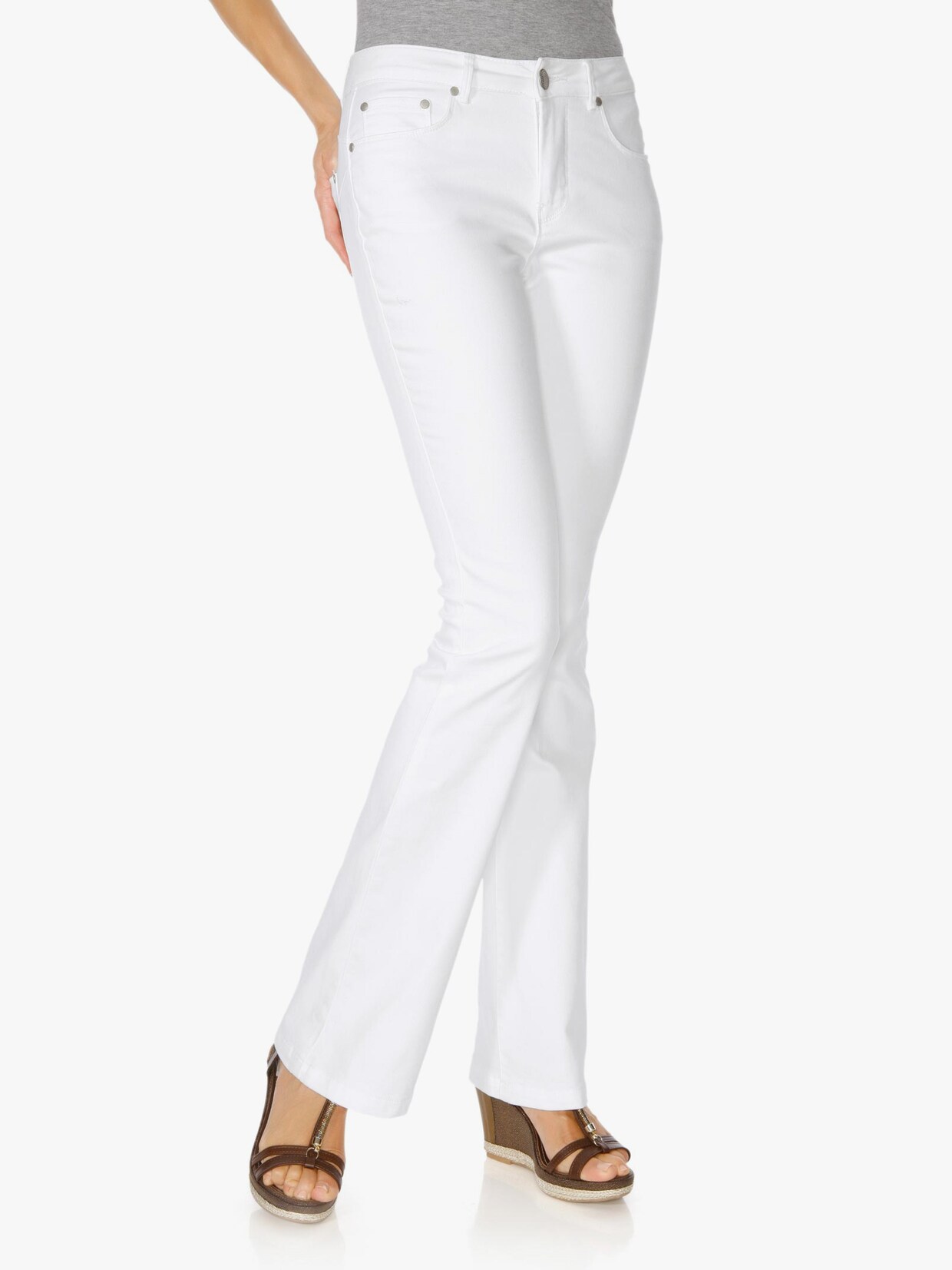 Linea Tesini Bauchweg-Jeans - weiß