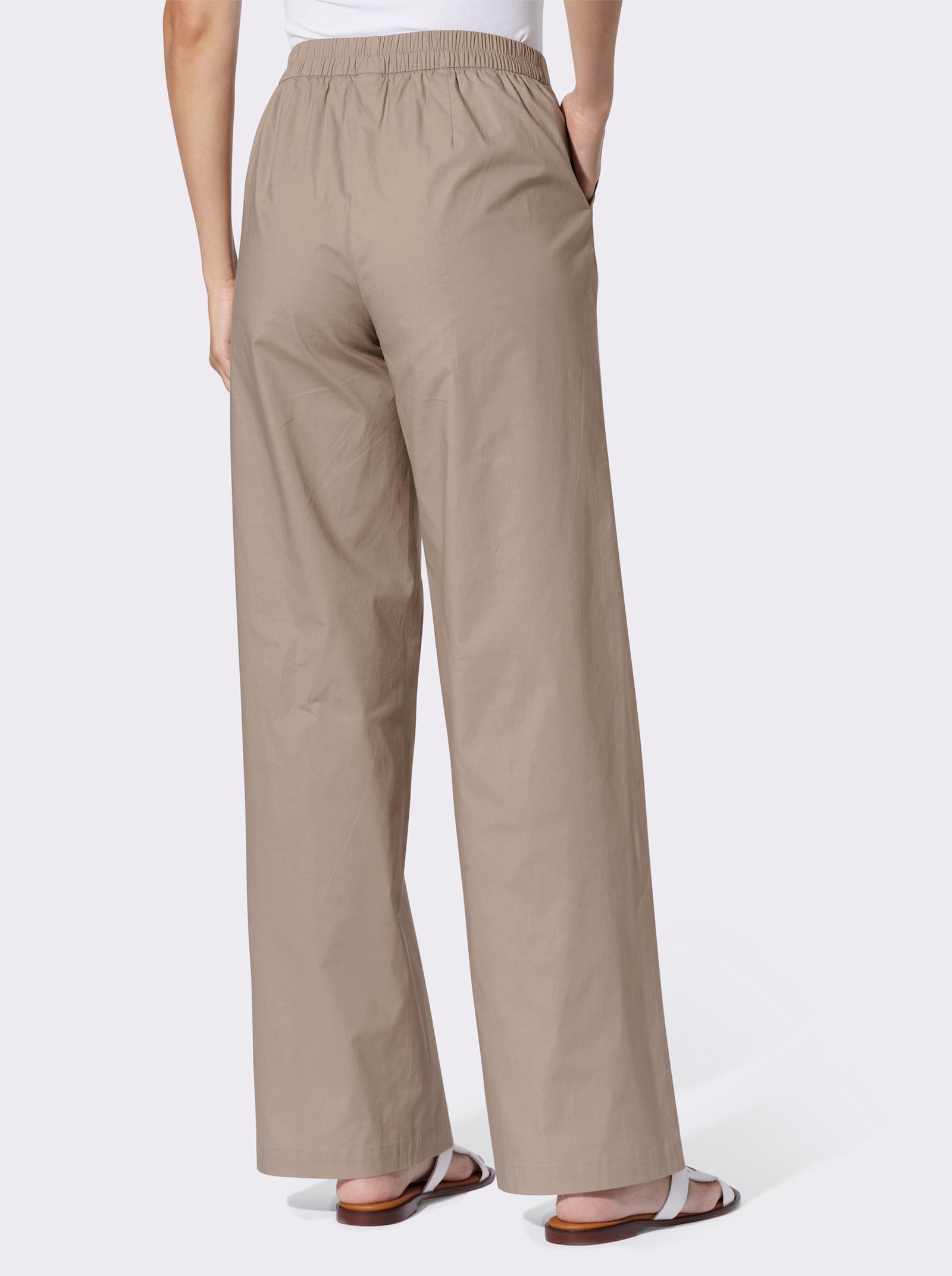 heine Comfortbroek met wijde pijpen - sesam