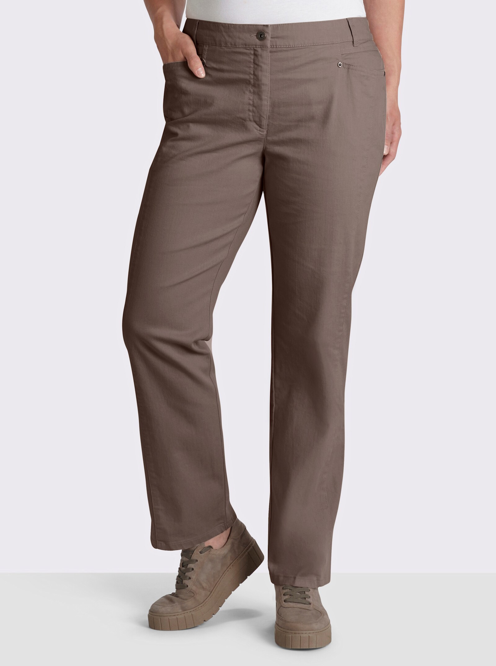 Cosma Gerade Jeans mit Bauch-weg-Effekt - taupe