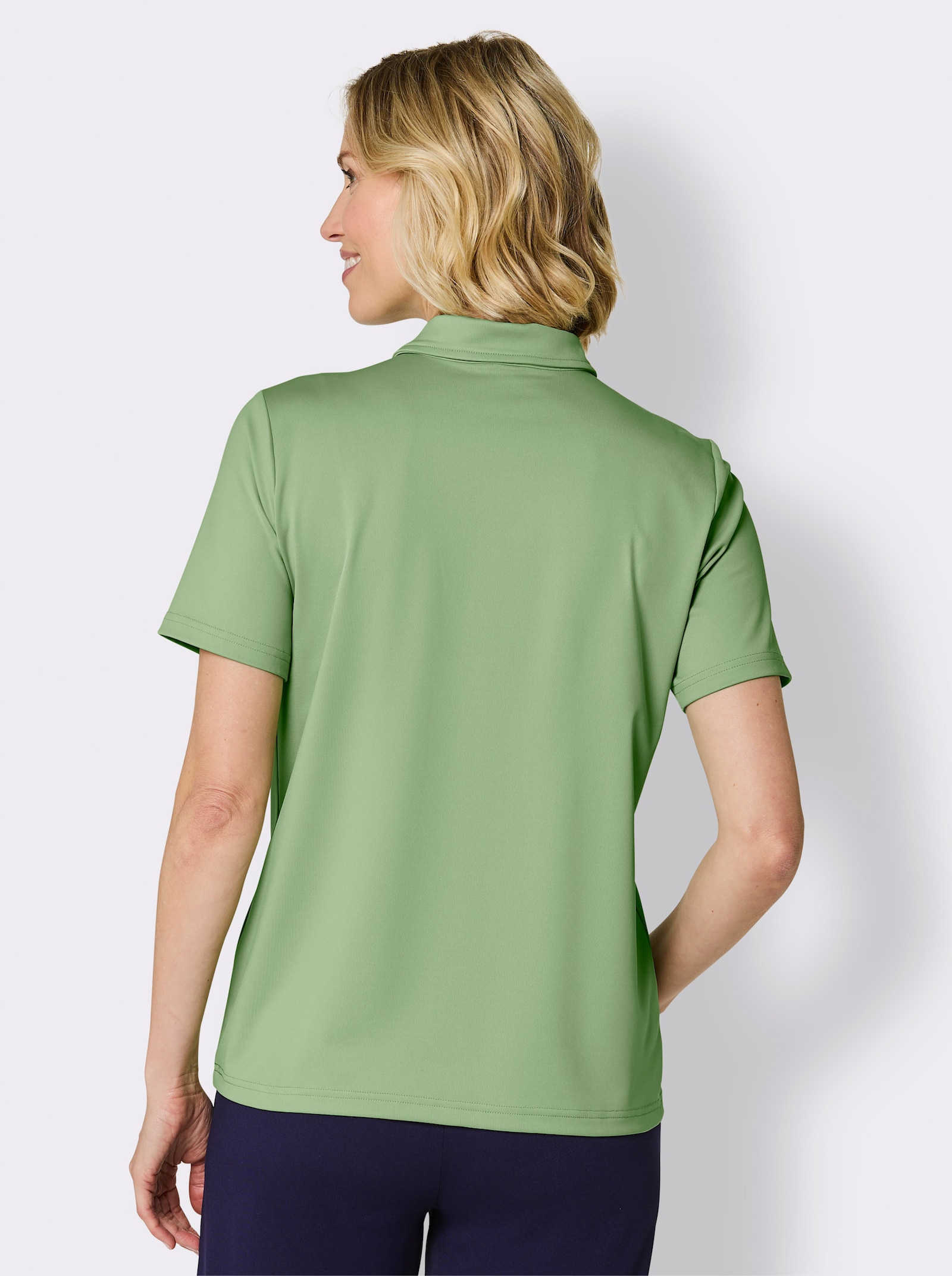 Funktionsshirt mit Reißverschluss - eucalyptus