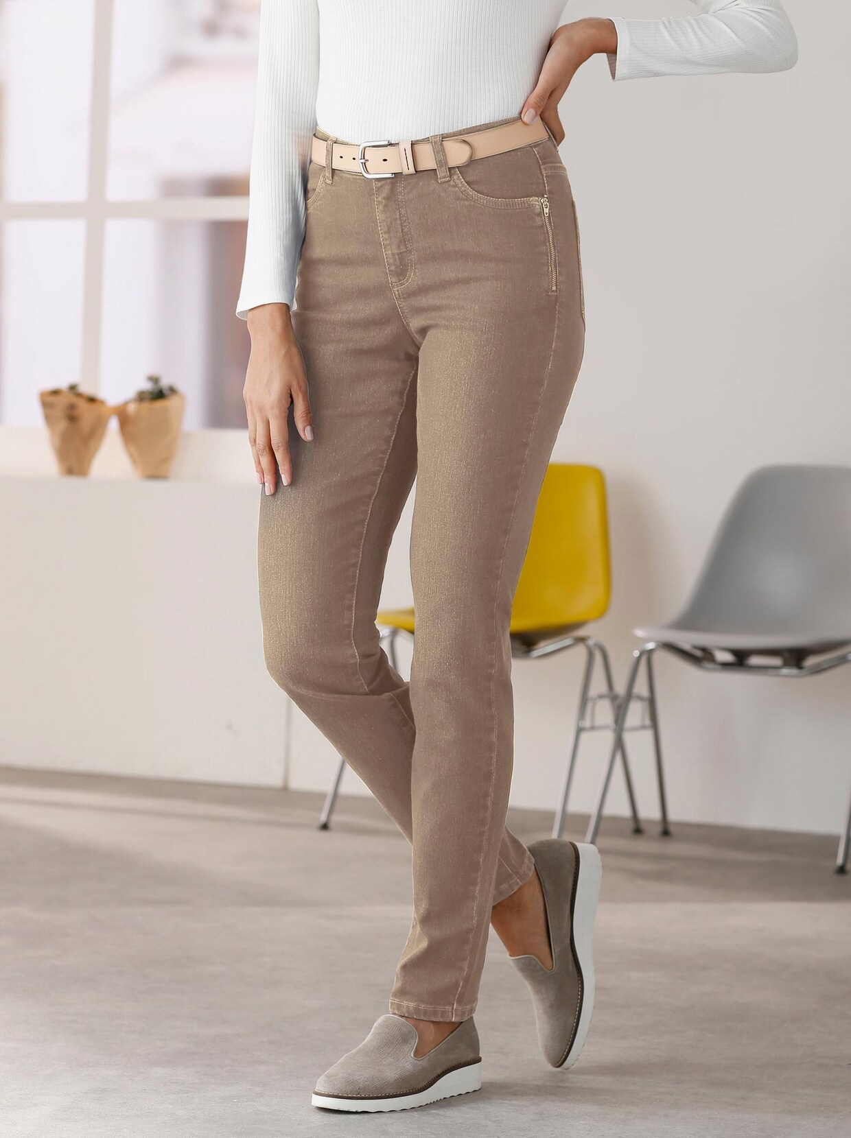 Jeans - taupe