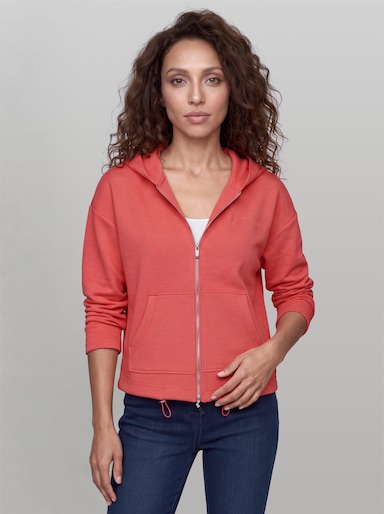 heine Sweatjacke mit Kapuze - grapefruit