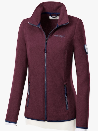 Fleecejacke mit Stickerei - burgund
