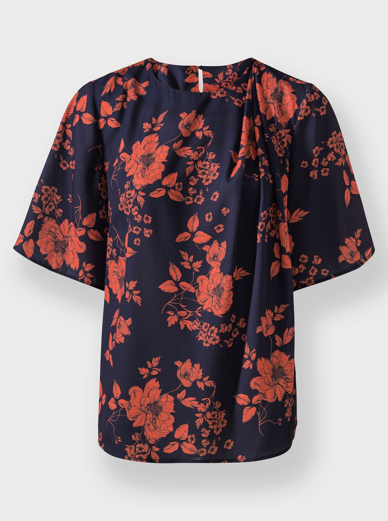 heine Blouse met print - marine/roestrood bedrukt