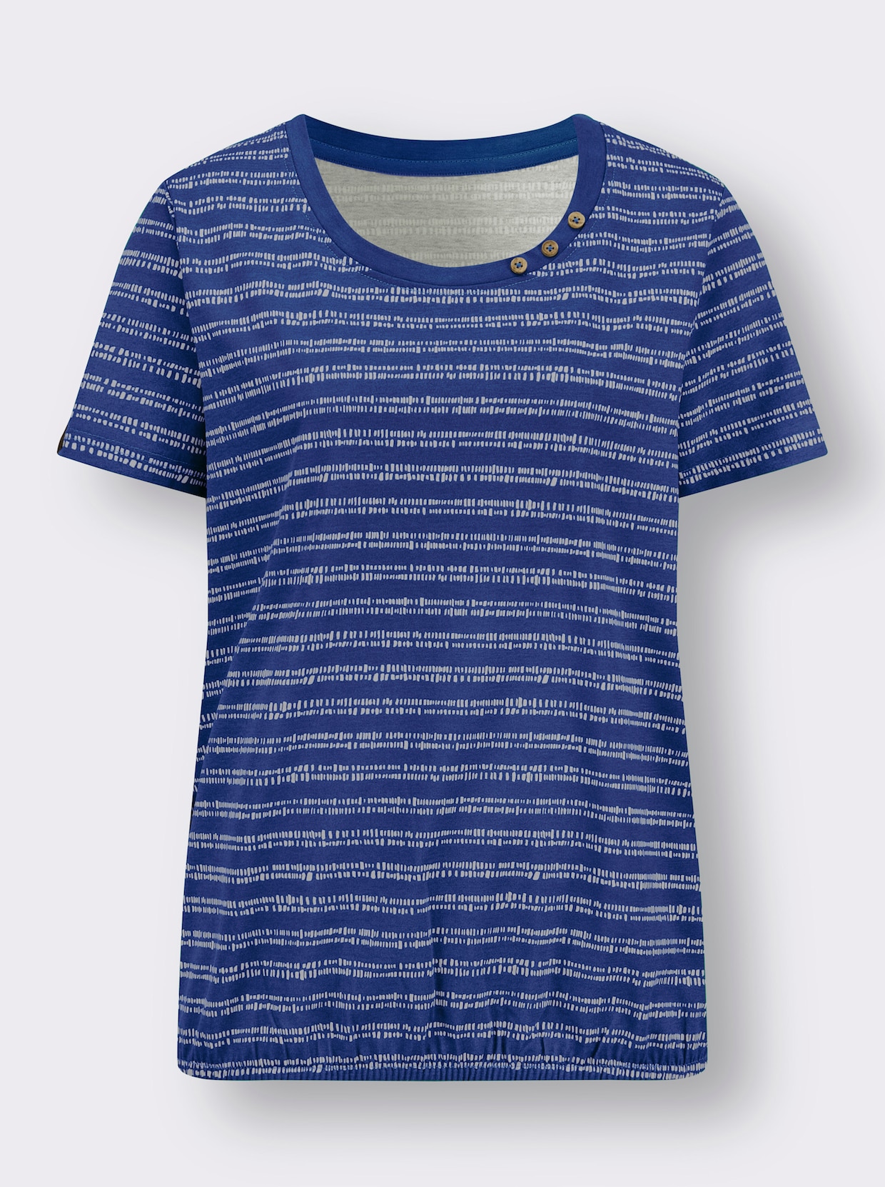 Shirt met korte mouwen - koningsblauw/wit bedrukt