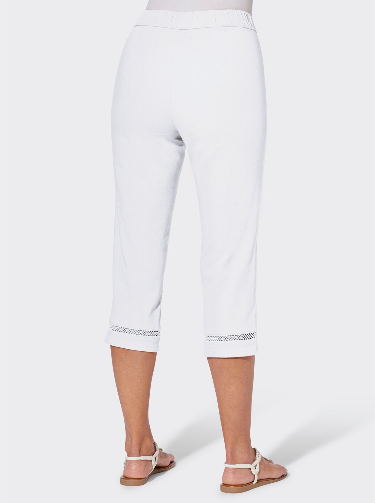 Capri kalhoty - bílá