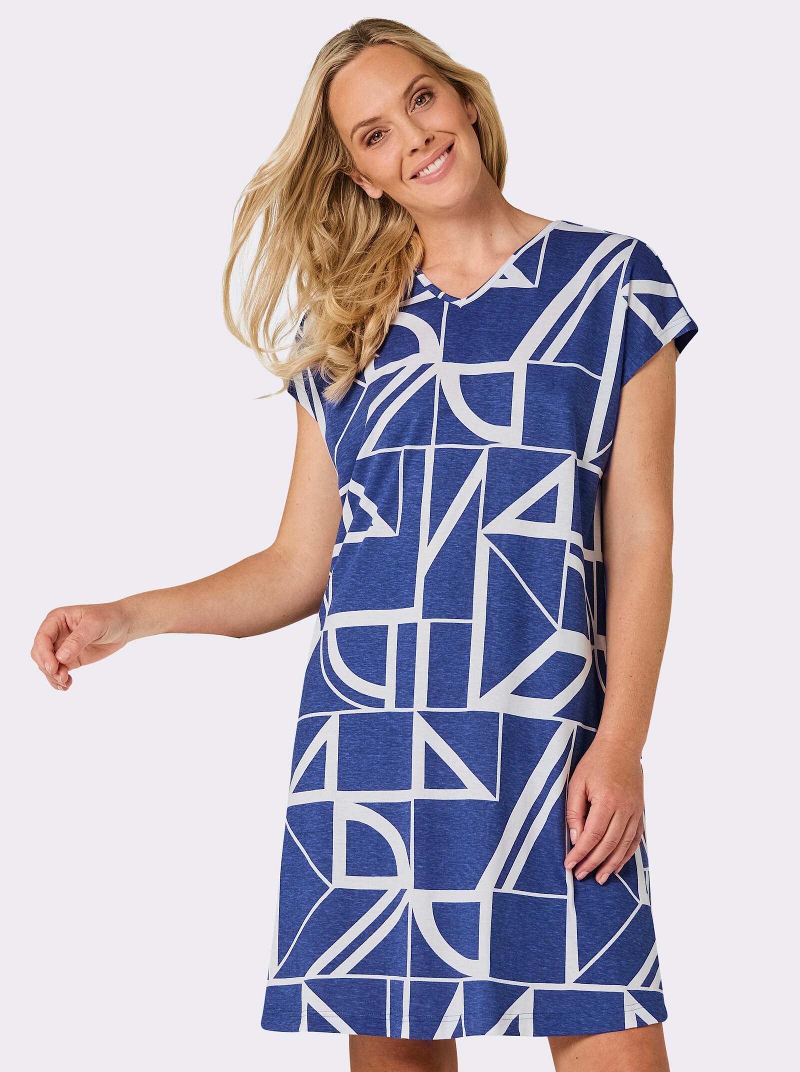wäschepur Sleepshirts mit Grafik-Print - rot-schwarz + royalblau-weiß