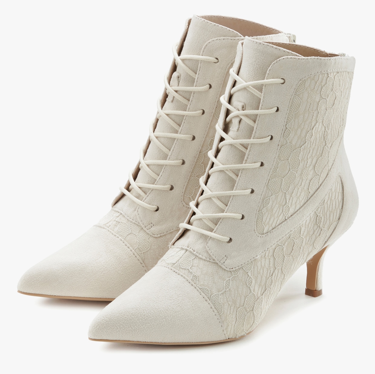 LASCANA Schnürstiefelette - beige