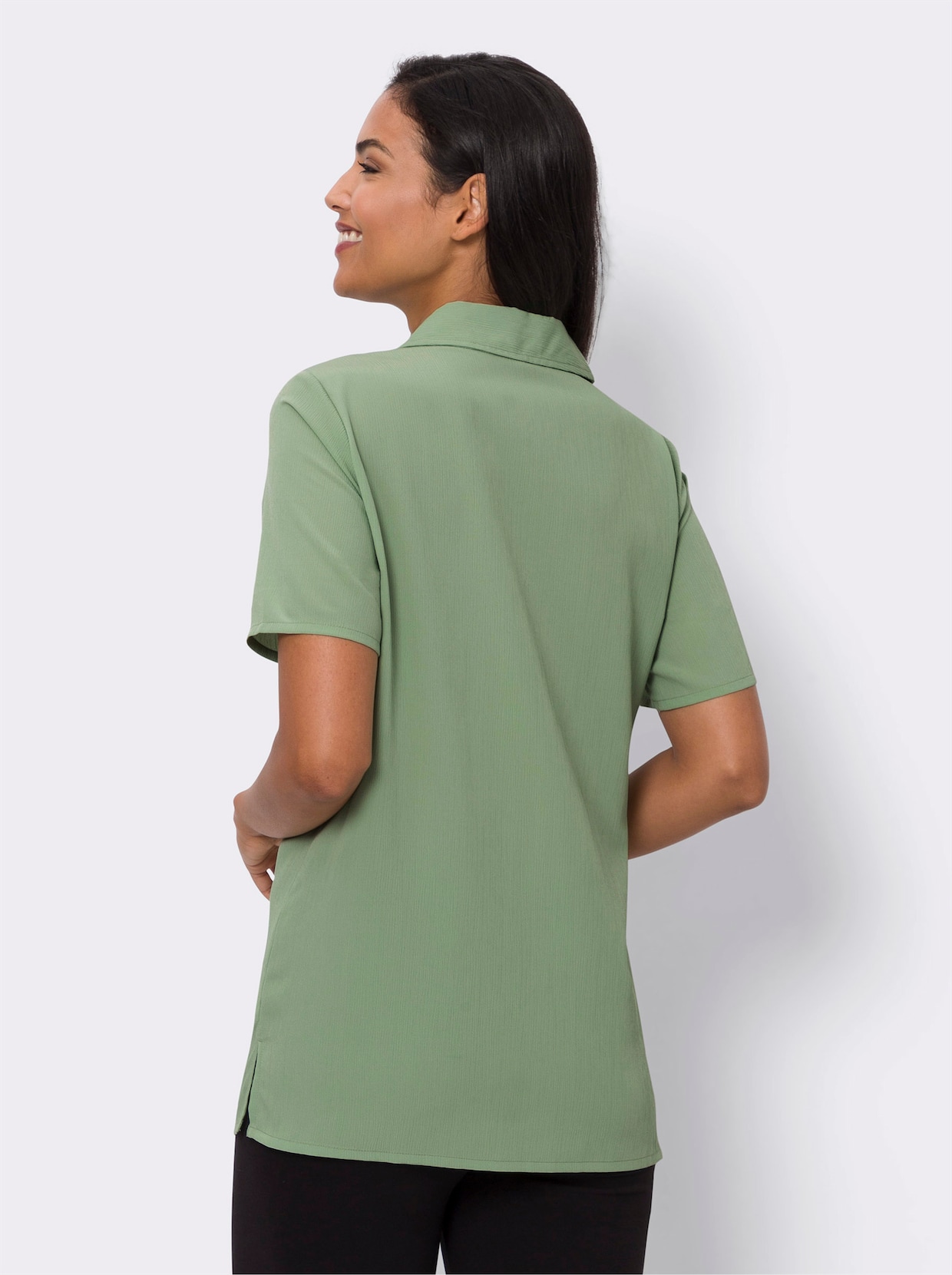 Lange blouse - eucalyptus