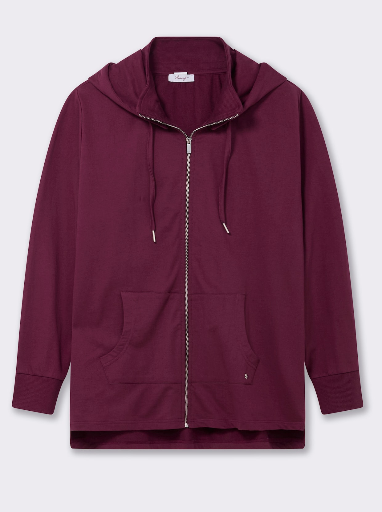 sheego Sweatjacke - bordeaux