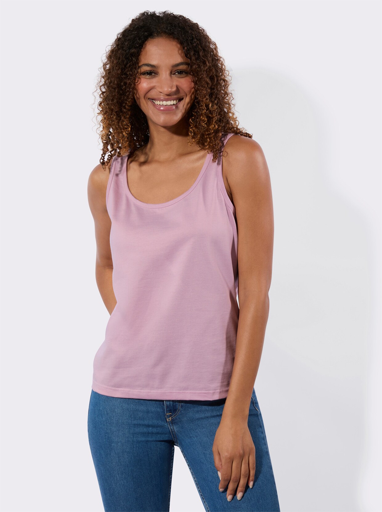 Shirttop - rosé + ecru