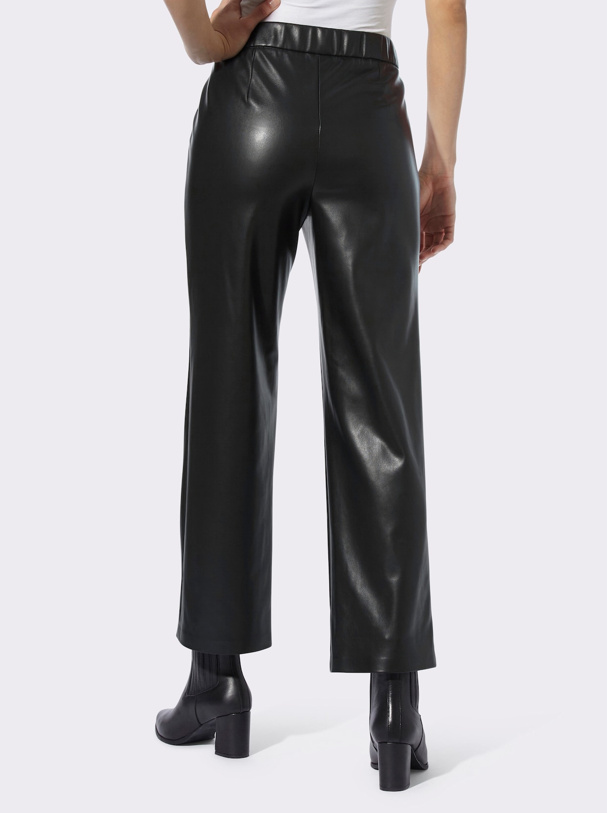 heine Pantalon en imitation cuir - noir