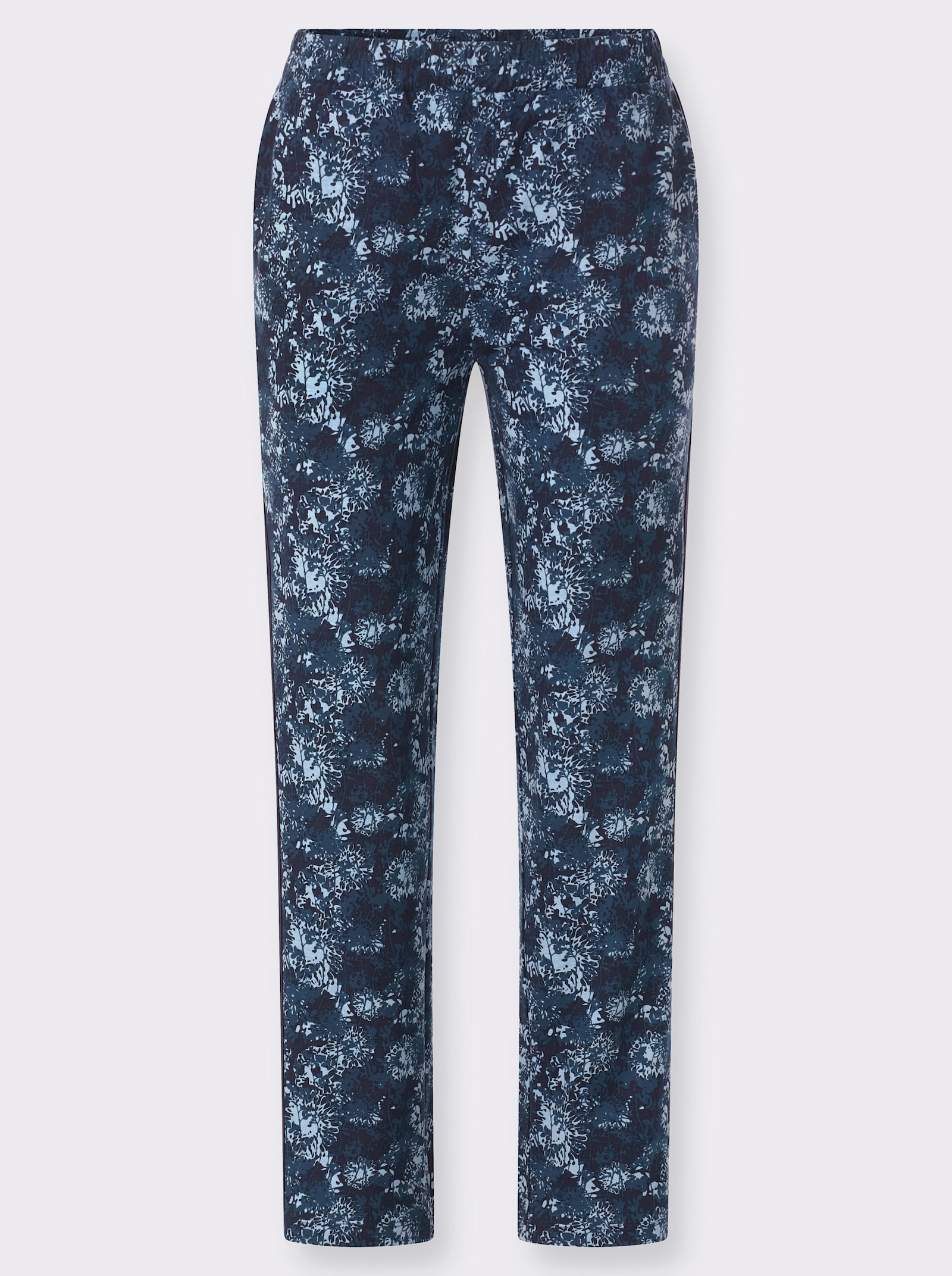 Freizeithose mit Galonstreifen - bleu-marine-bedruckt