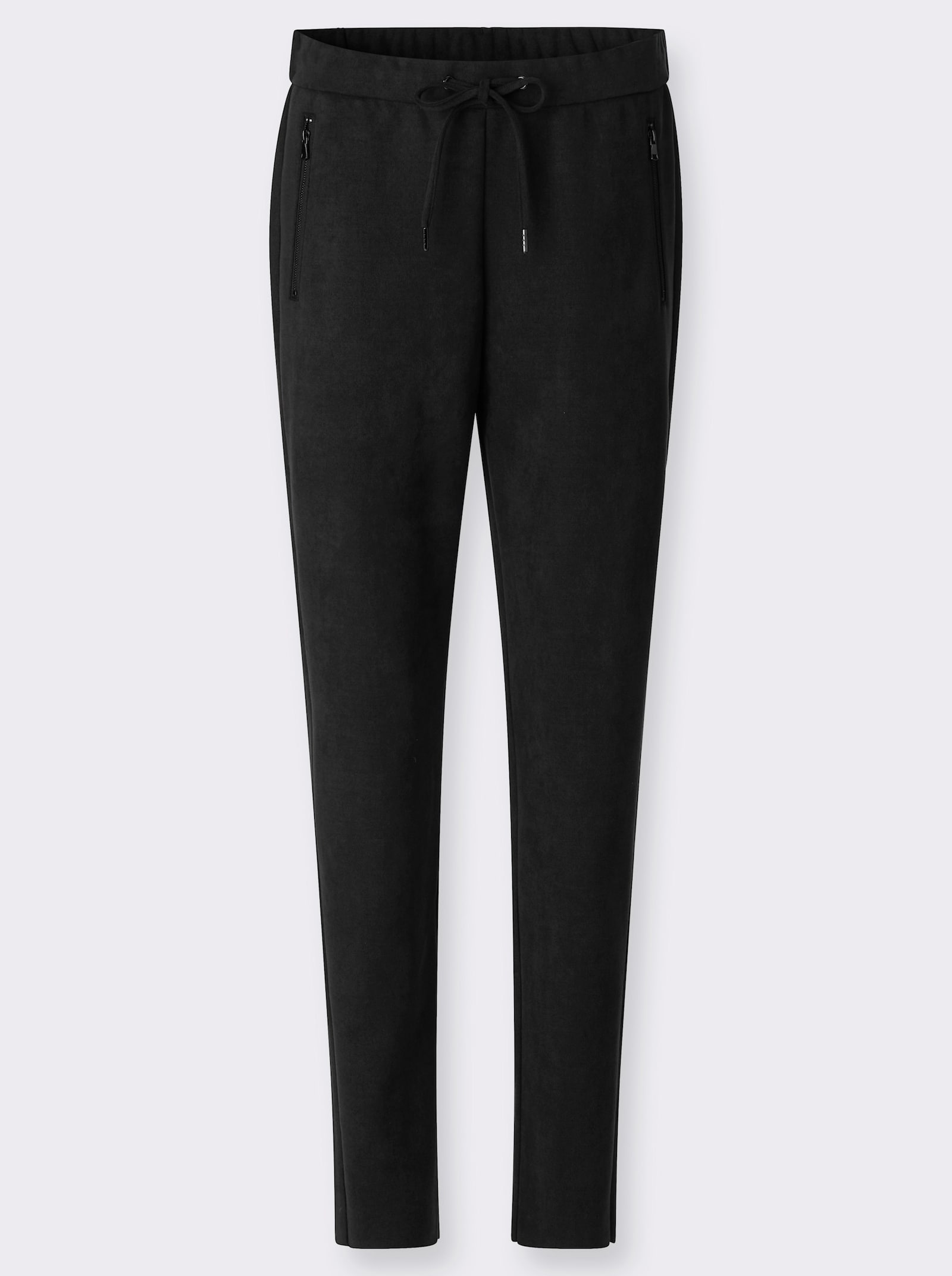 heine Lederimitathose mit Rundum-Dehnbund - schwarz