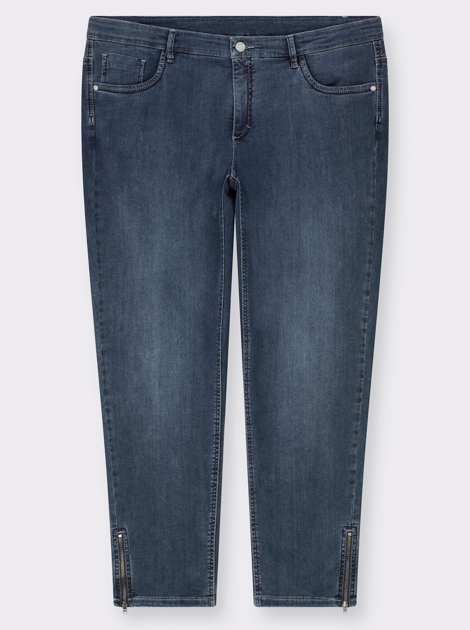 Ascari Stretch-Jeans mit Bauch-weg-Effekt - blue-black
