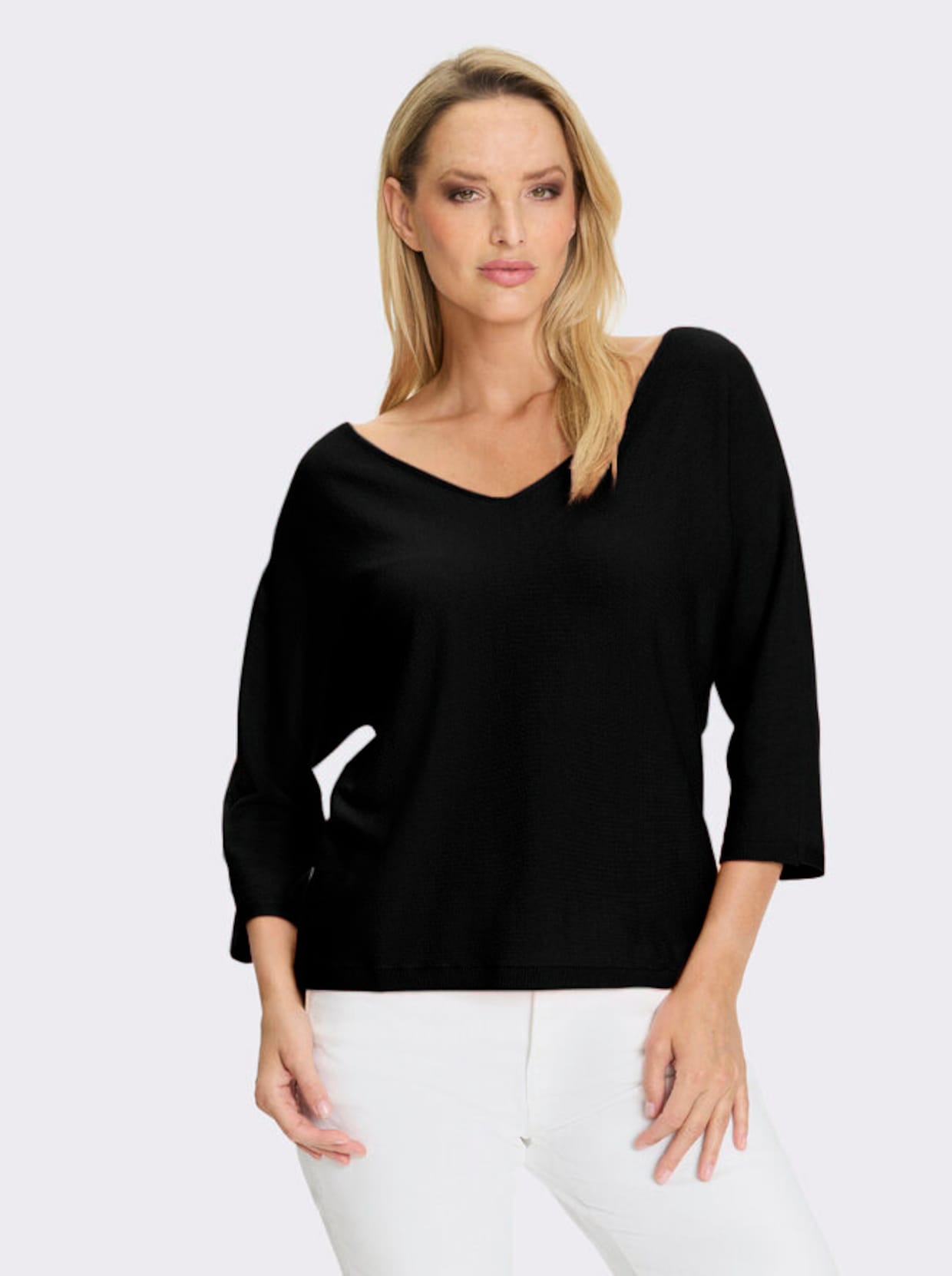 heine 3/4 Arm-Pullover - schwarz