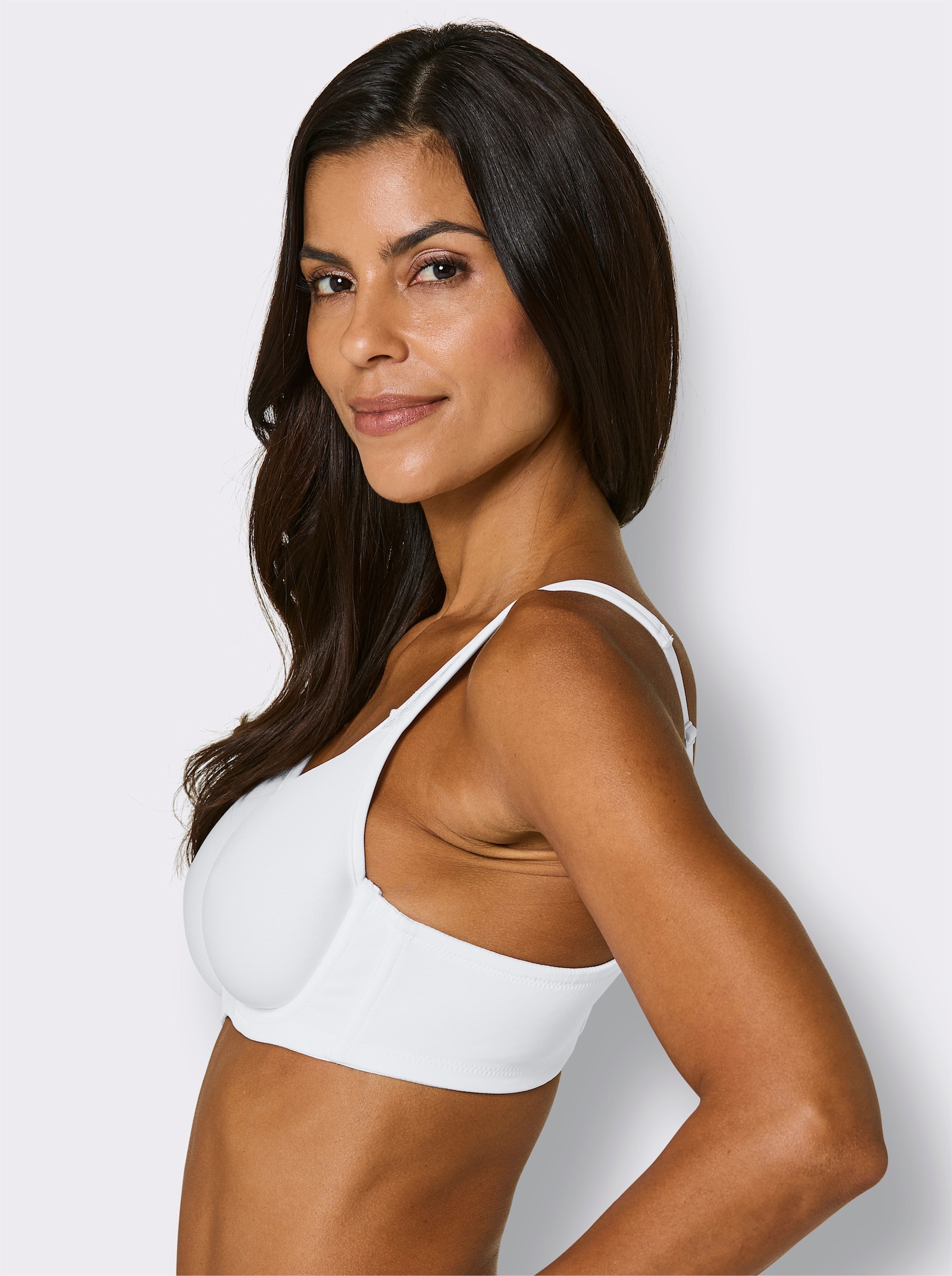 Triumph T-Shirt-BH mit Bügel mit Spitzenmotiv - weiß