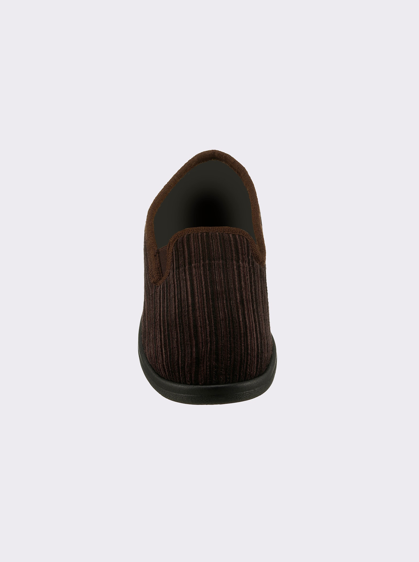 Hausschuh in Cord-Qualität - braun