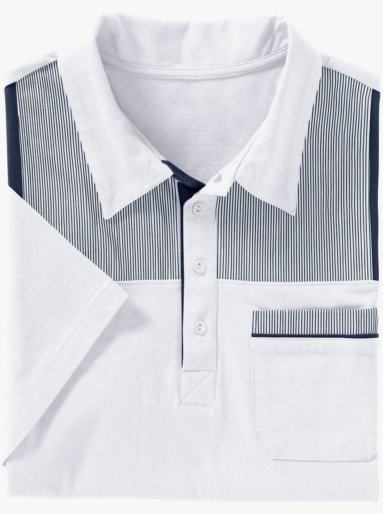 Poloshirt - wit/marine