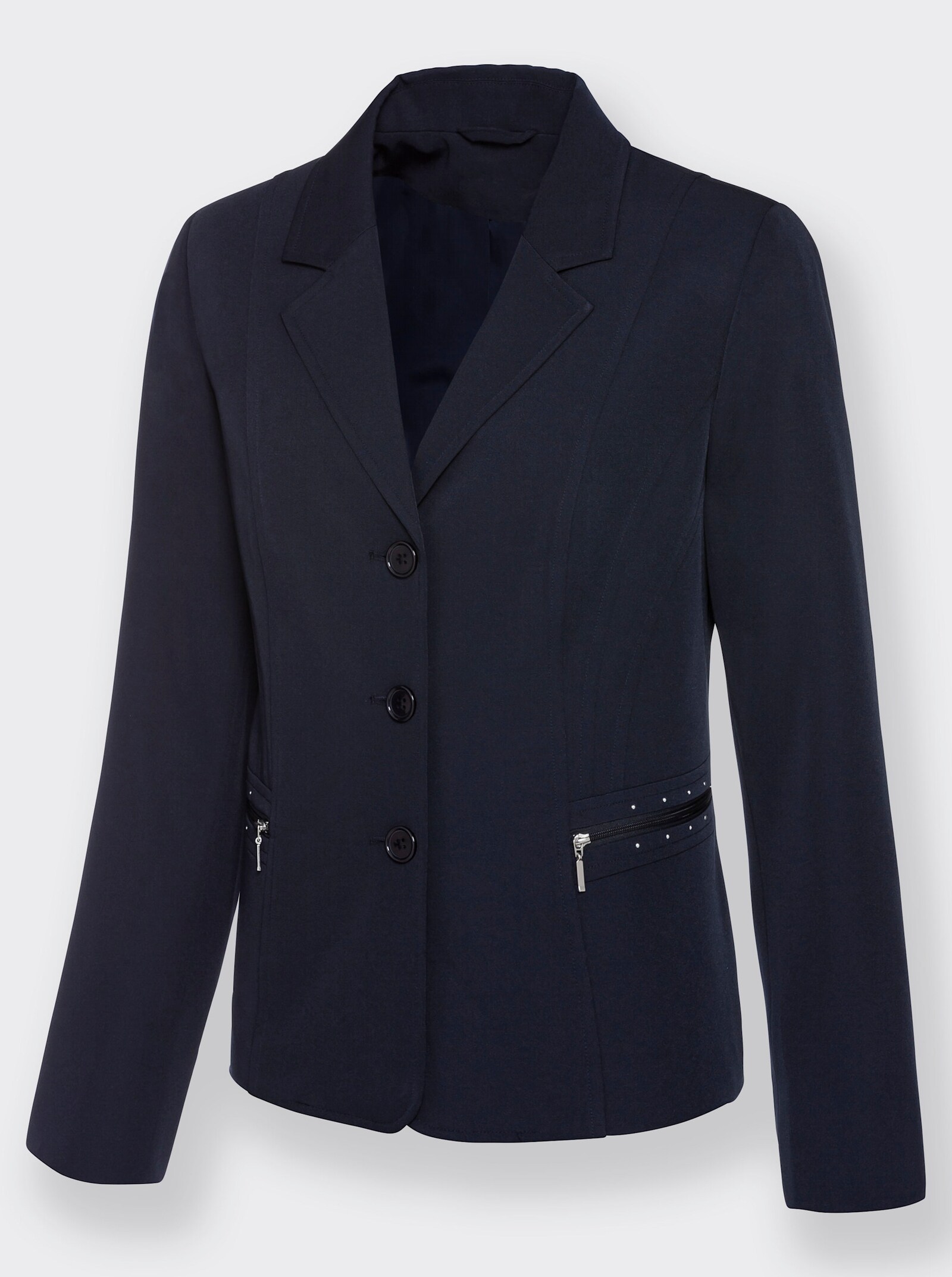 Blazer in bi-stretchkwaliteit - marine