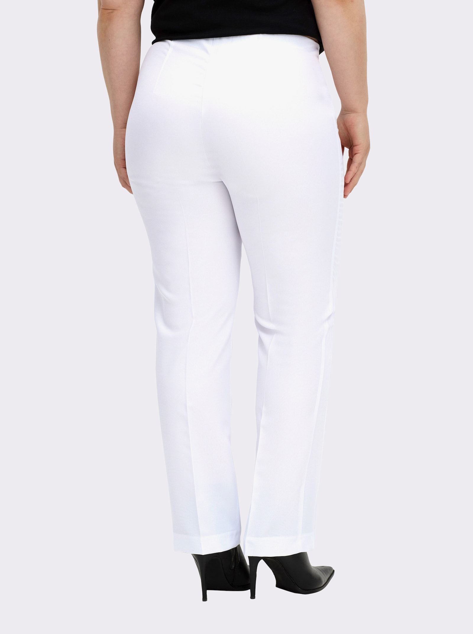 Come on Bügelfaltenhose in Bauch-weg-Form - weiß