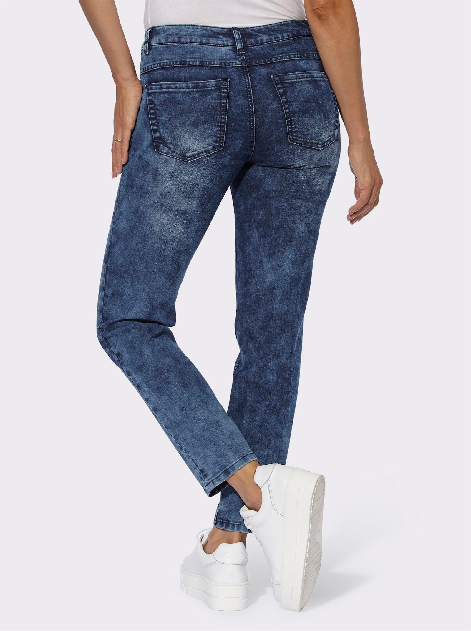 5-Pocket-Jeans in knöchellanger Schnittform - dark blue