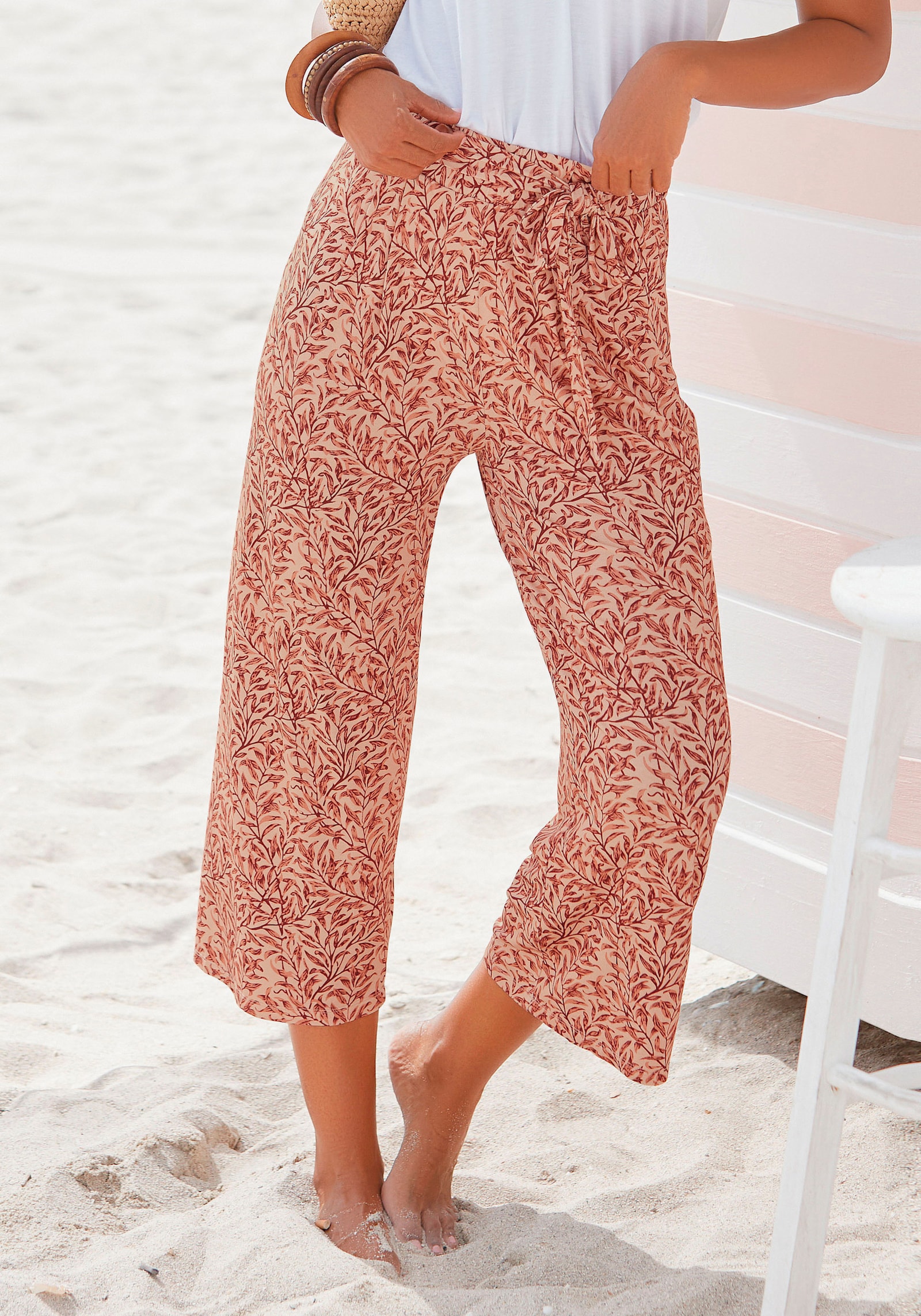 Beachtime Culotte - rood bedrukt