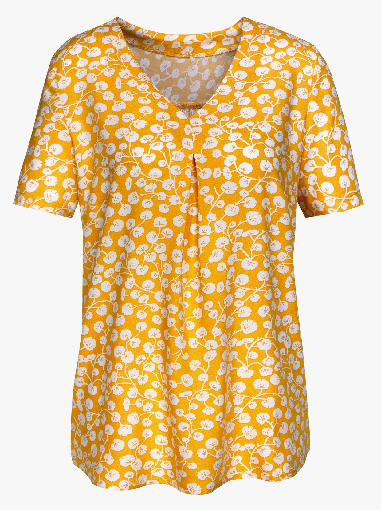 Comfortabele blouse - geel geprint