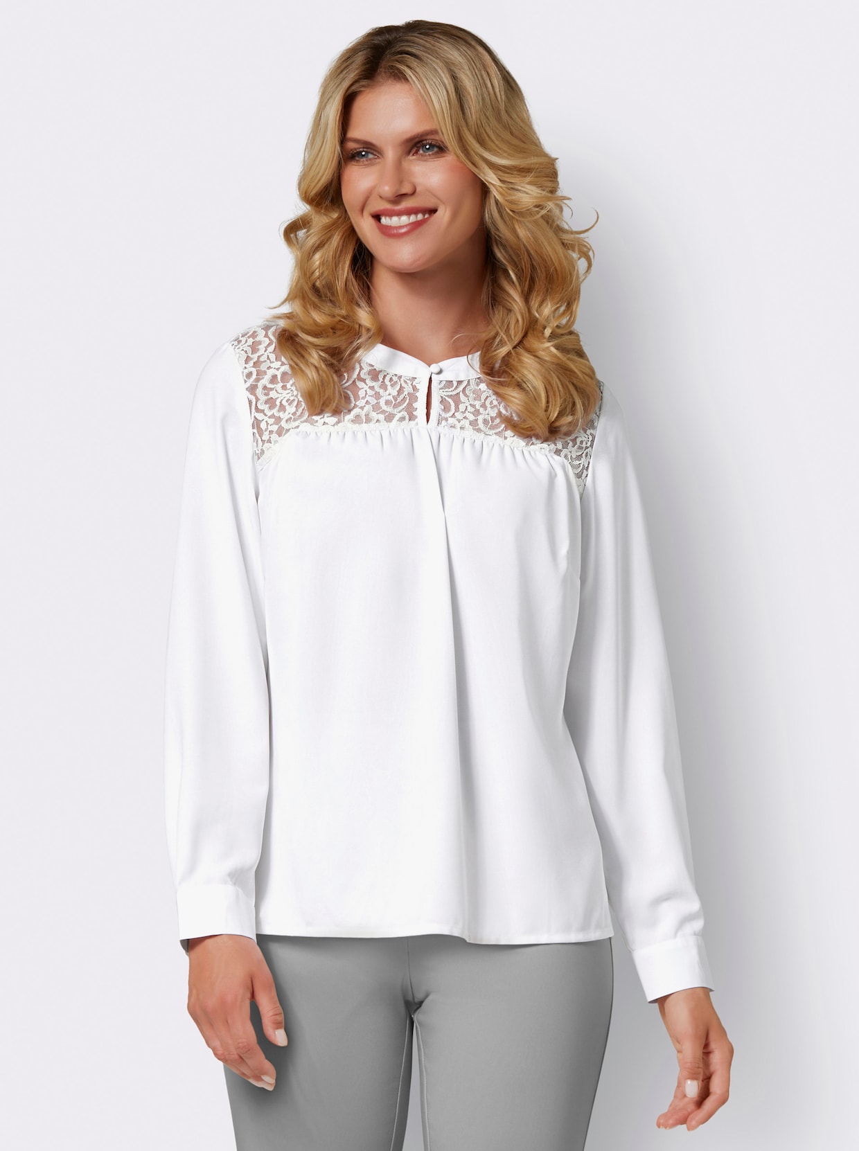 Kanten blouse - ecru